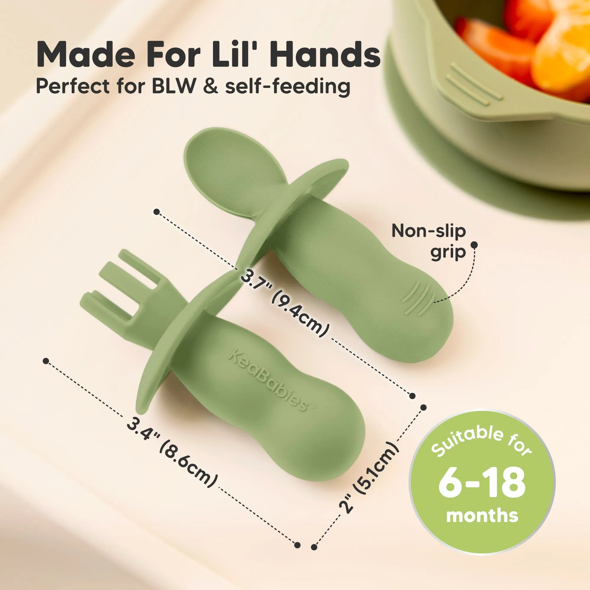 2-Sets Lil’ Prep Baby Fork & Spoon (Desert)