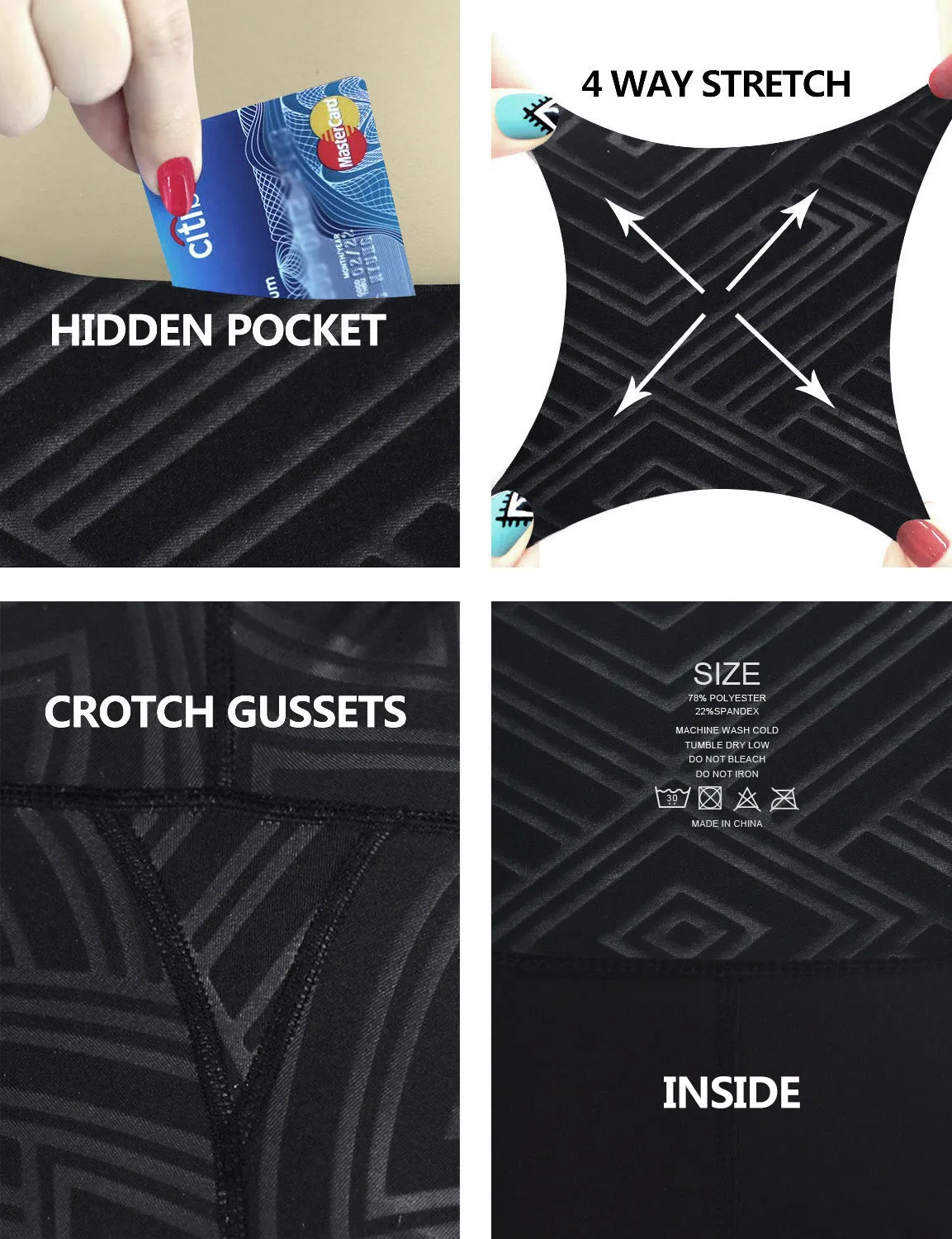 22" inseam 3D Printed Plus Size Pants DIAMOND_Plus Size