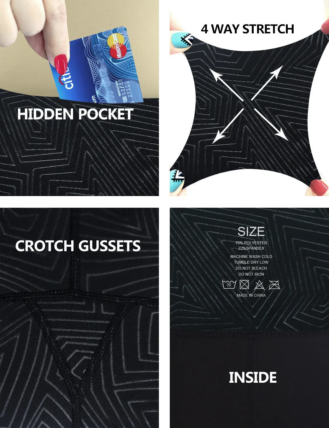 22" inseam 3D Printed Plus Size Pants MAZE_Plus Size