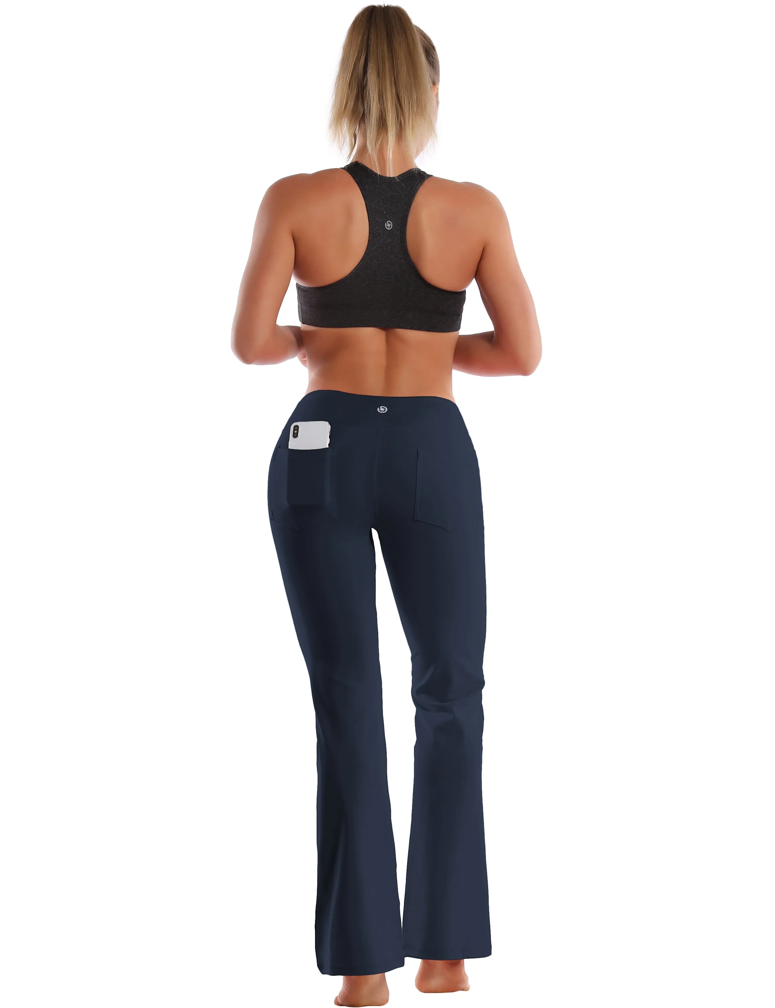 29" 31" 33" 35" 37"  Back Pockets Bootcut Leggings darknavy ins_Golf