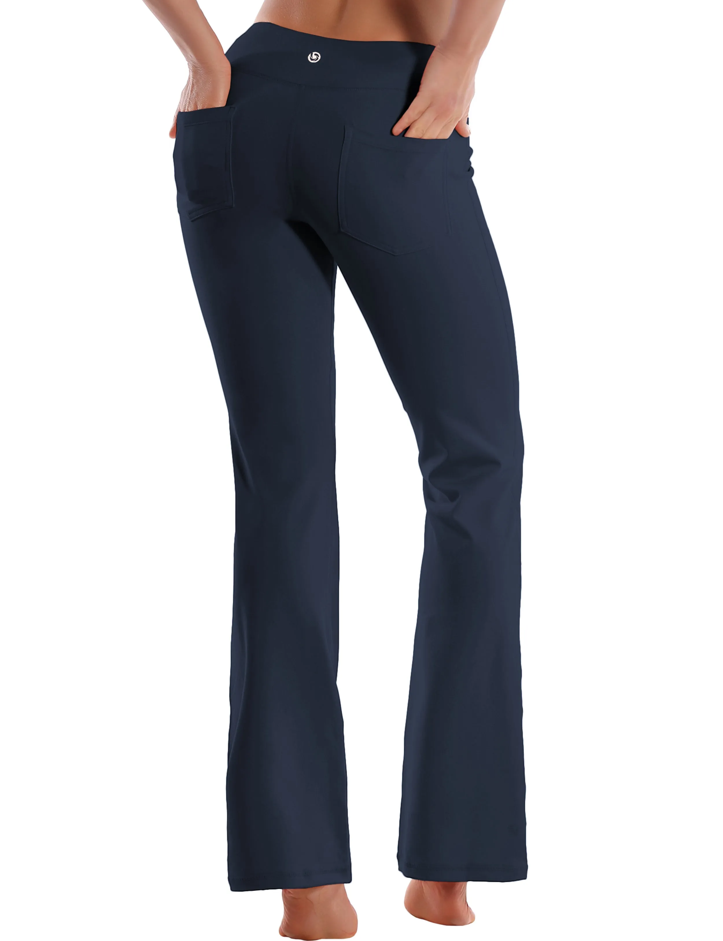29" 31" 33" 35" 37"  Back Pockets Bootcut Leggings darknavy ins_Golf
