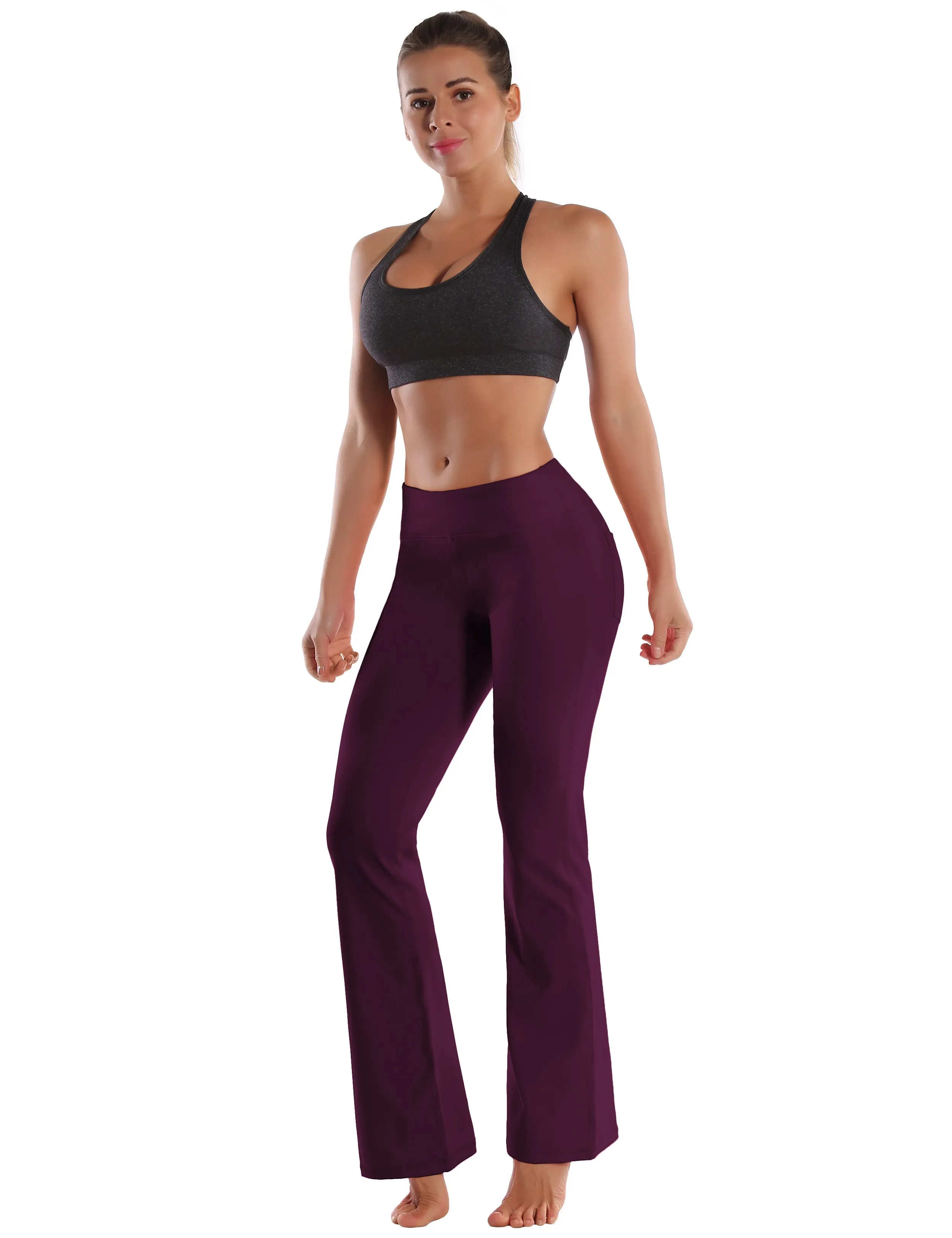 29" 31" 33" 35" 37"  Back Pockets Bootcut Leggings grapevine_Biking