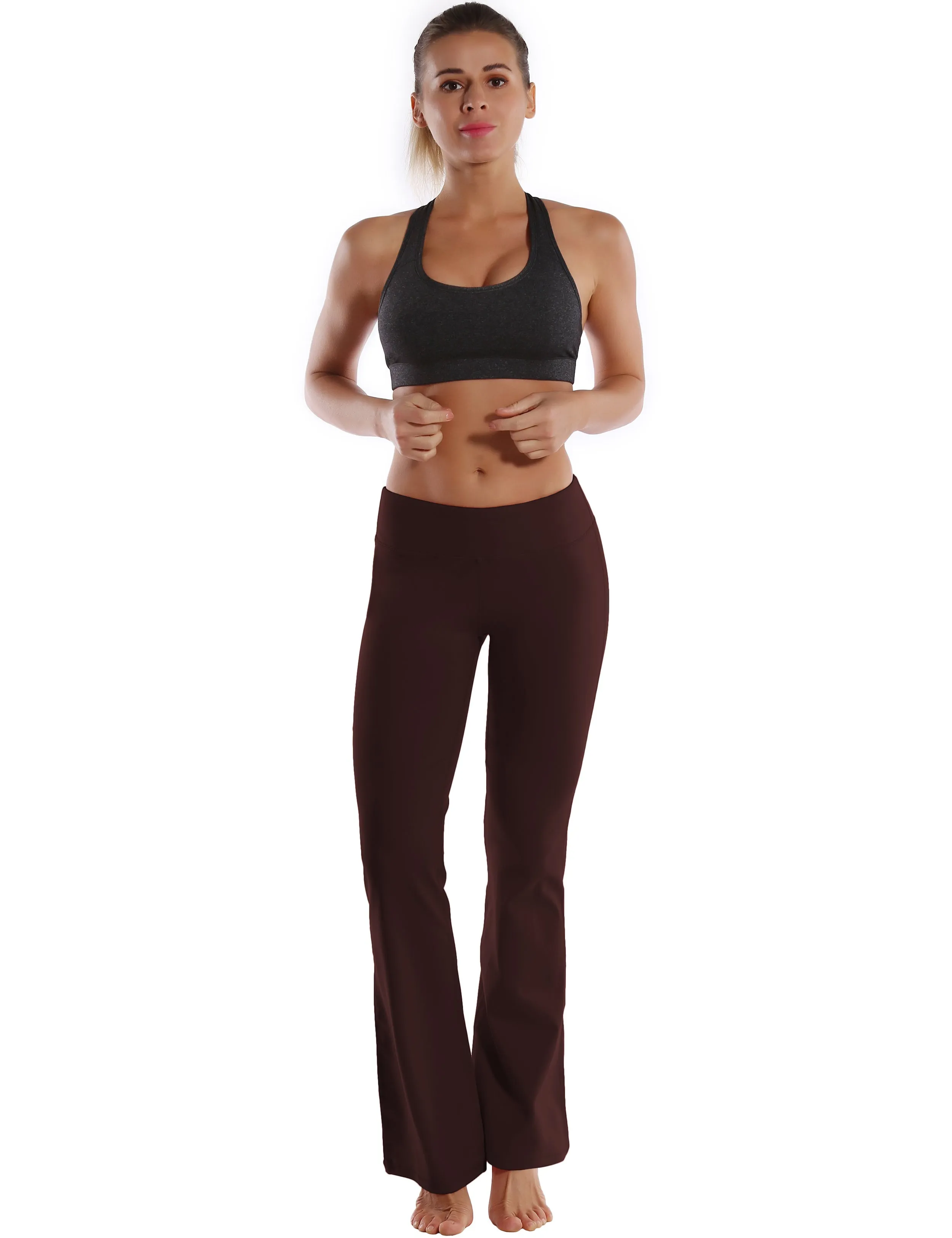 29" 31" 33" 35" 37"  Back Pockets Bootcut Leggings mahoganymaroon_Tall Size