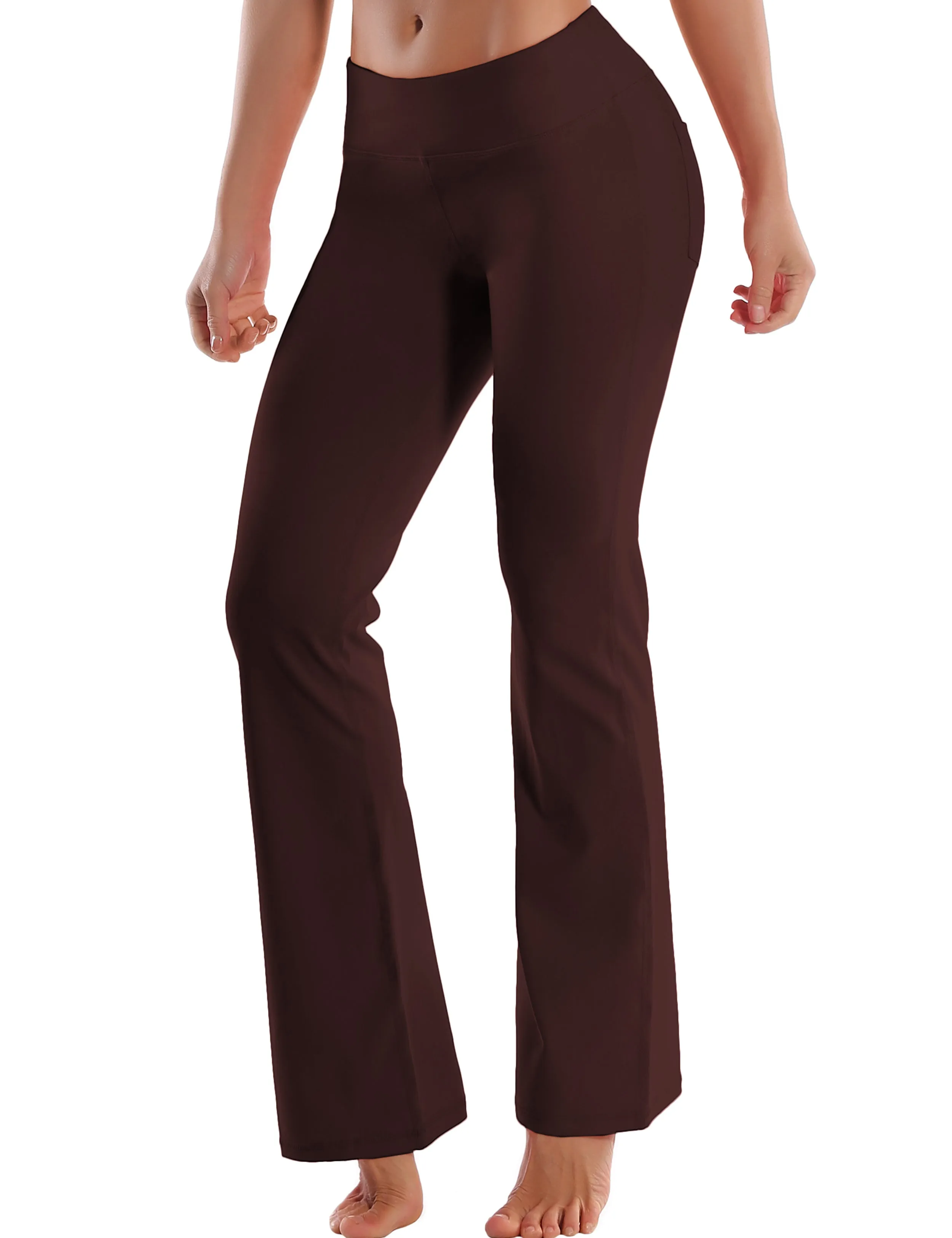 29" 31" 33" 35" 37"  Back Pockets Bootcut Leggings mahoganymaroon_Tall Size