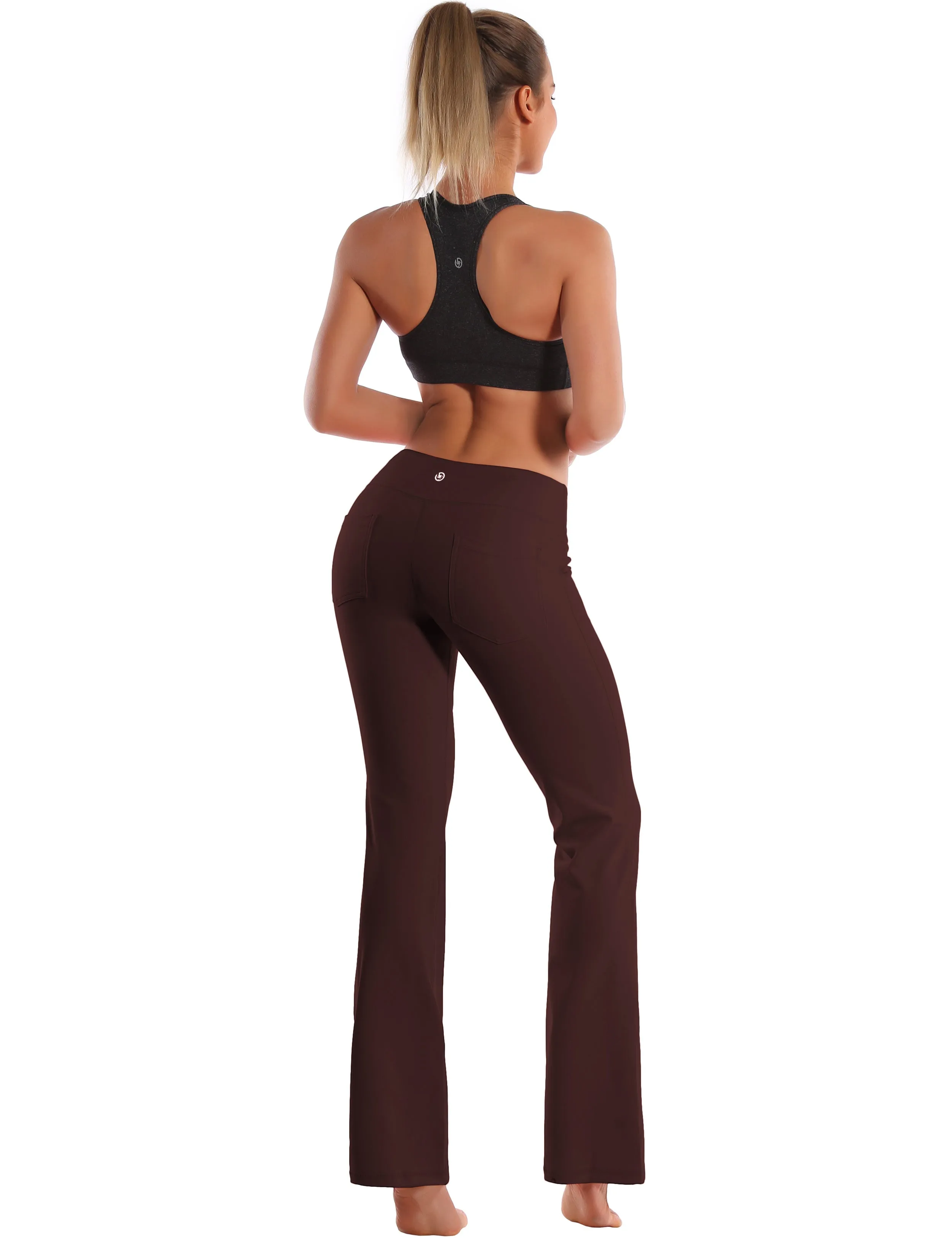 29" 31" 33" 35" 37"  Back Pockets Bootcut Leggings mahoganymaroon_Tall Size