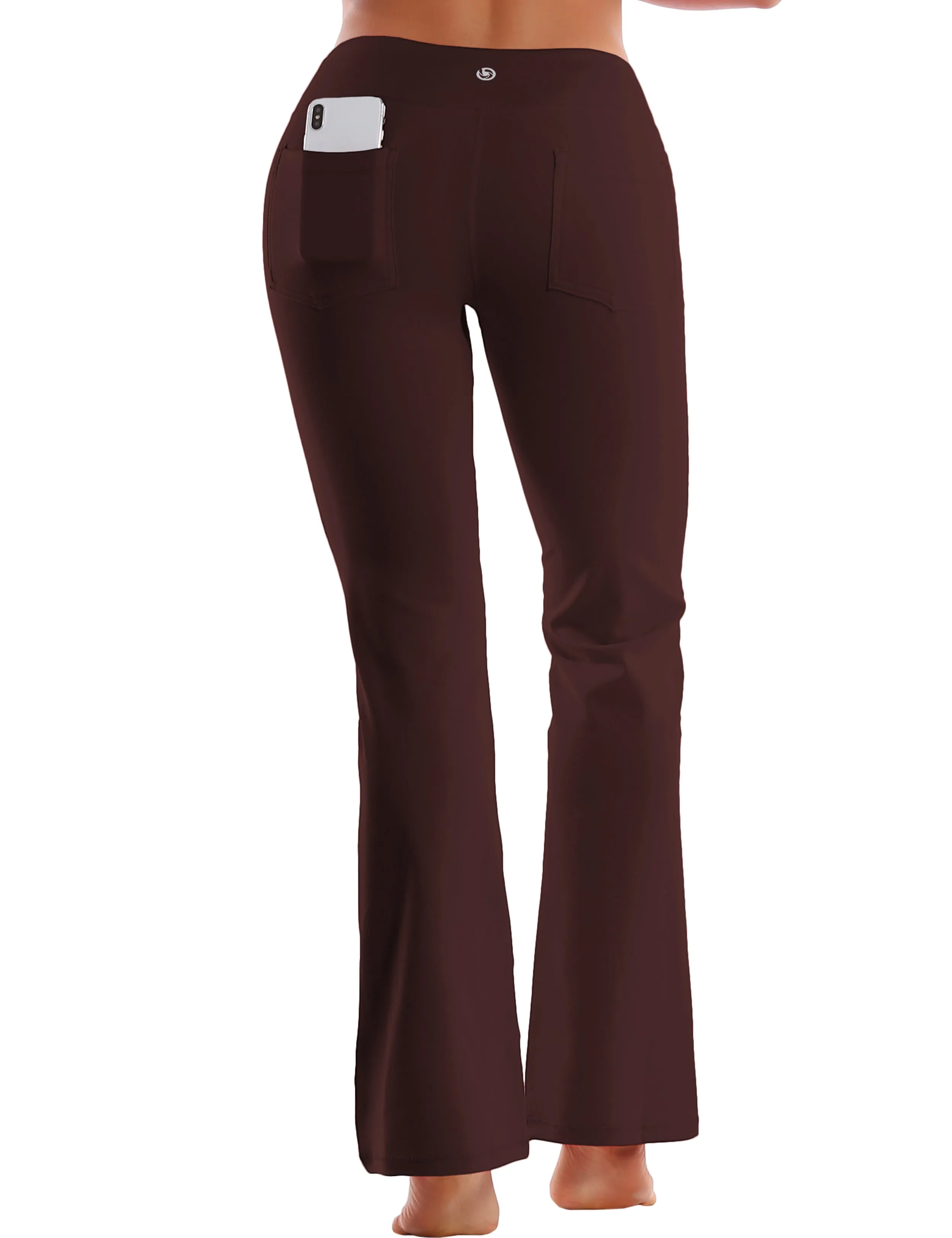 29" 31" 33" 35" 37"  Back Pockets Bootcut Leggings mahoganymaroon_Tall Size