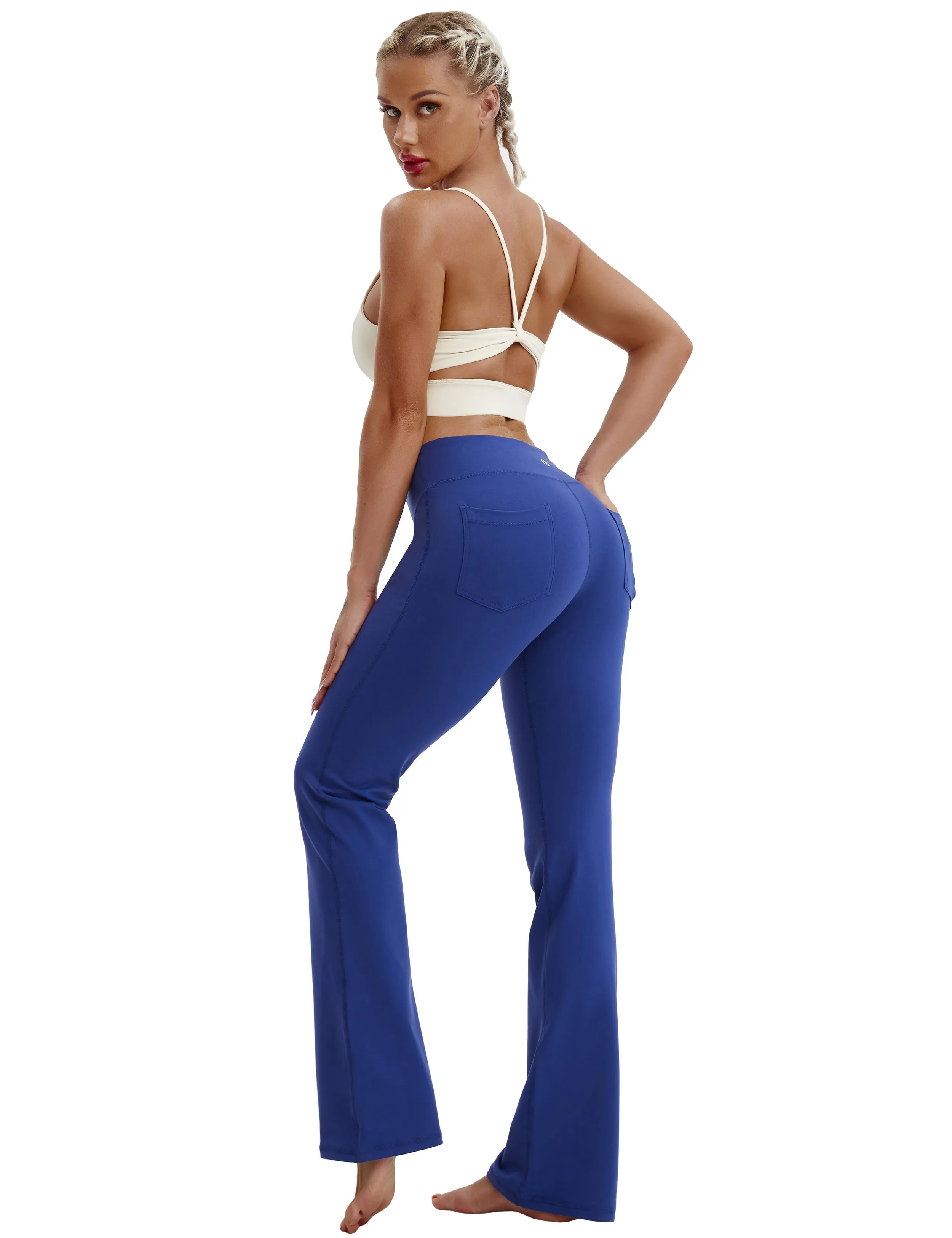 29" 31" 33" 35" 37"  Back Pockets Bootcut Leggings navy_Golf