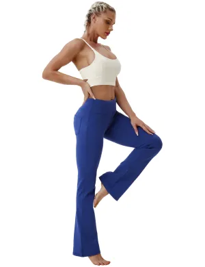 29" 31" 33" 35" 37"  Back Pockets Bootcut Leggings navy_Gym