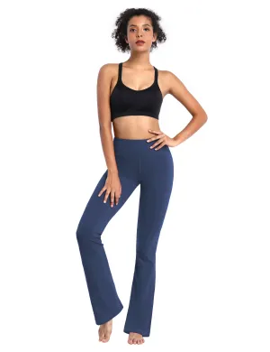 29" 31" 33" 35" 37"  Back Pockets Bootcut Leggings purplishblue_Gym