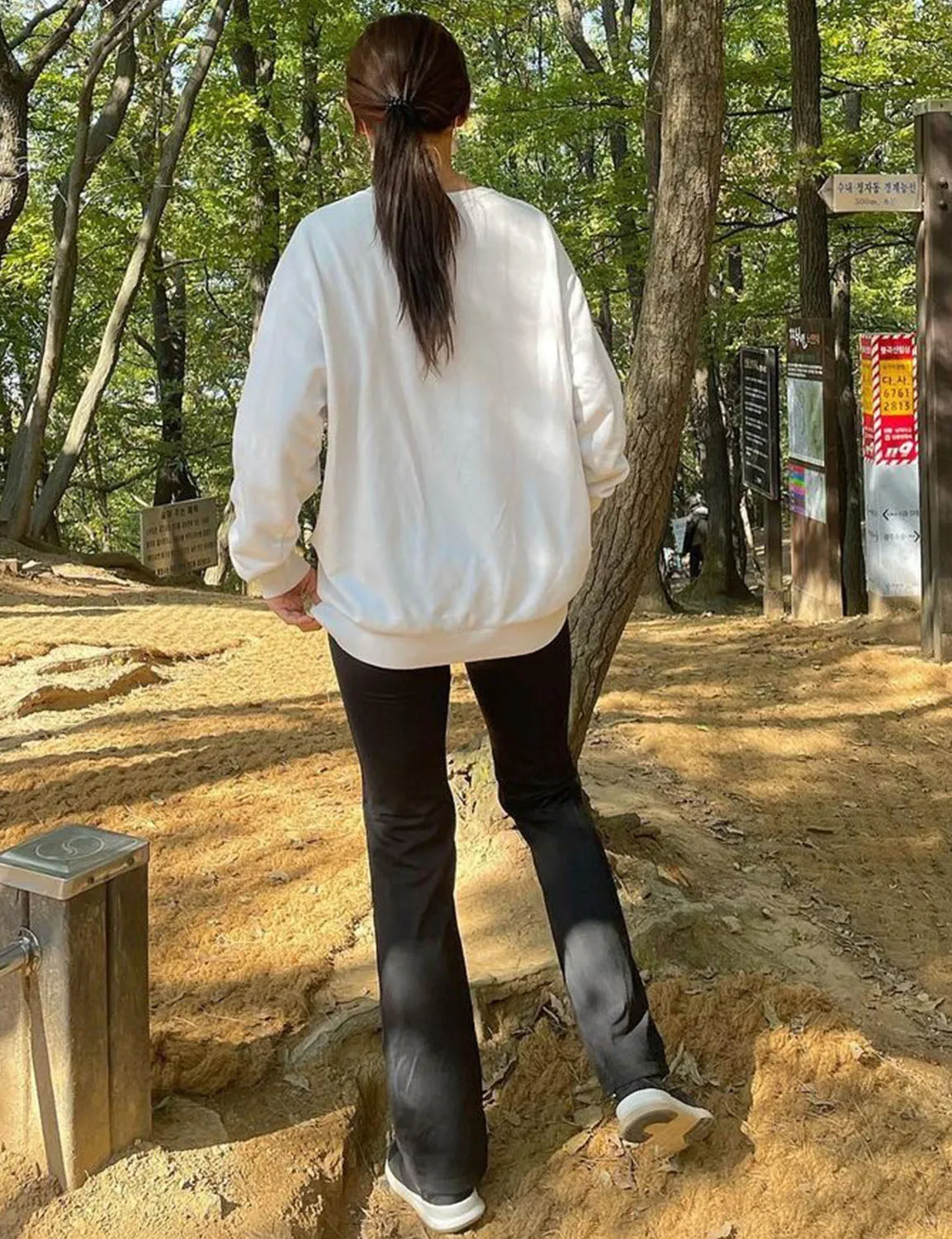 29" 31" 33" 35" 37" High Waist Bootcut Leggings Black ins_Biking