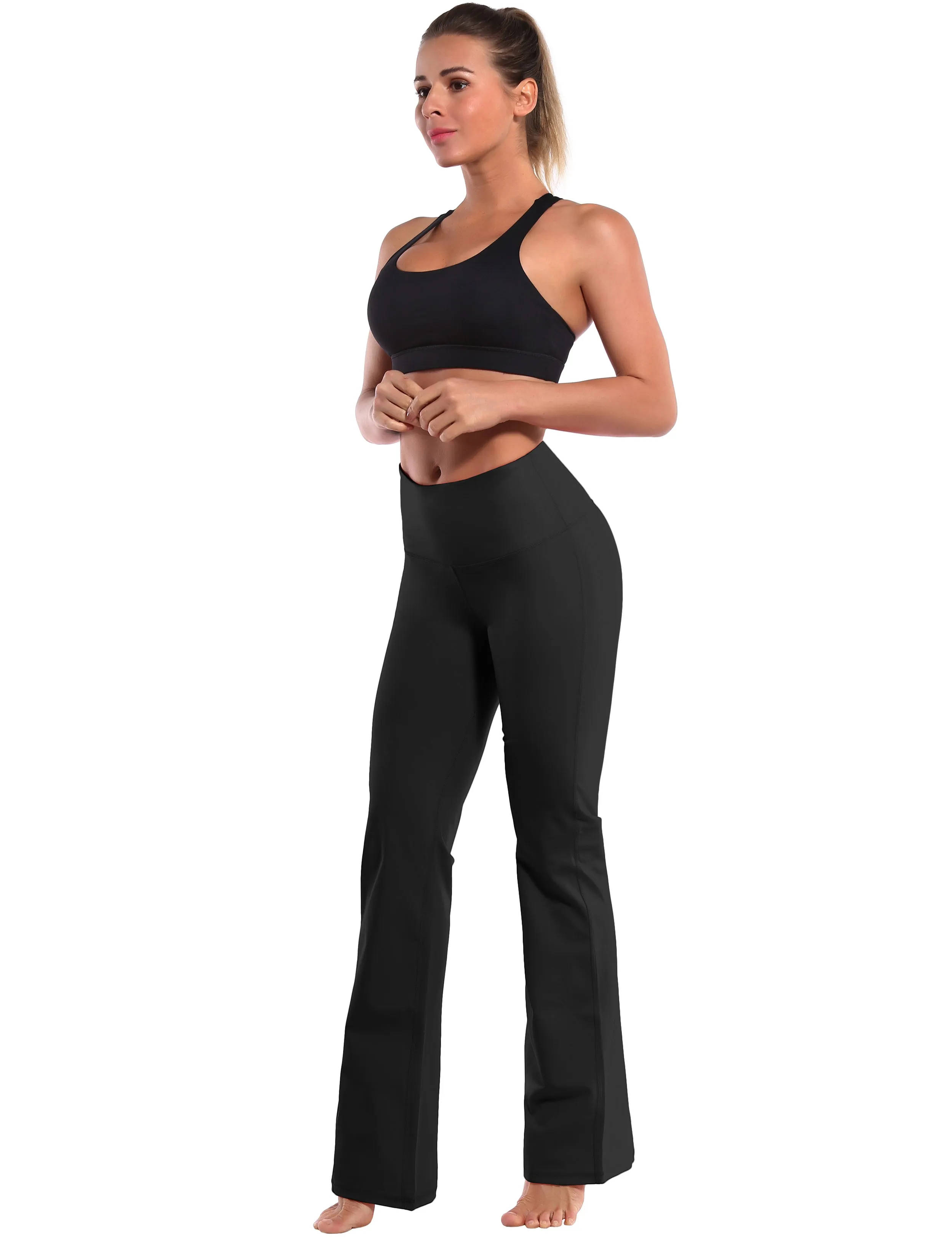 29" 31" 33" 35" 37" High Waist Bootcut Leggings Black ins_Tall Size