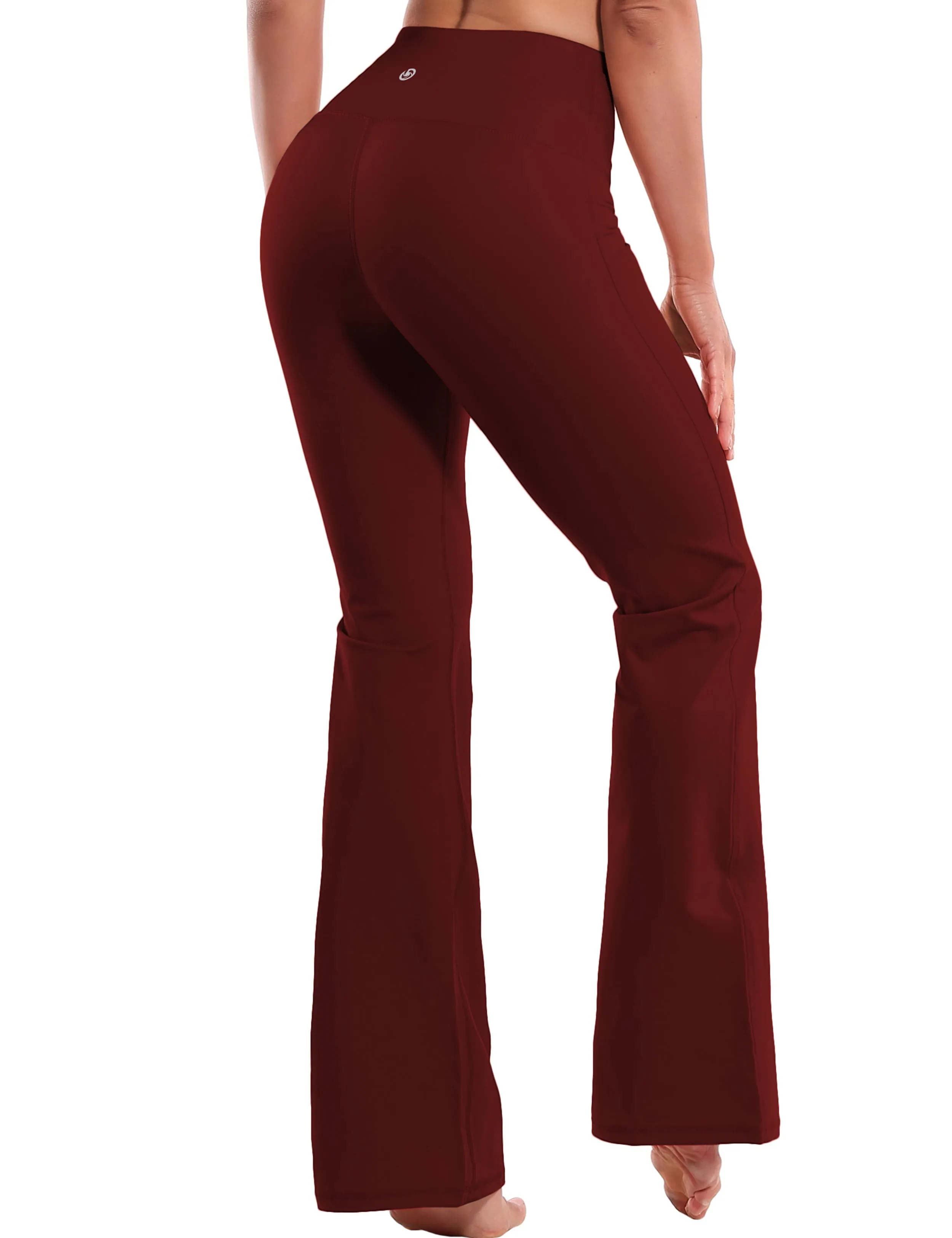 29" 31" 33" 35" 37" High Waist Bootcut Leggings Cherryred_Golf
