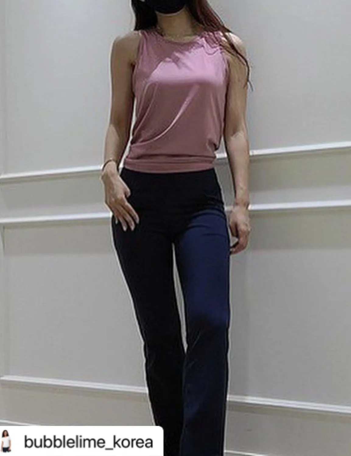 29" 31" 33" 35" 37" High Waist Bootcut Leggings Darknavy ins_Tall Size