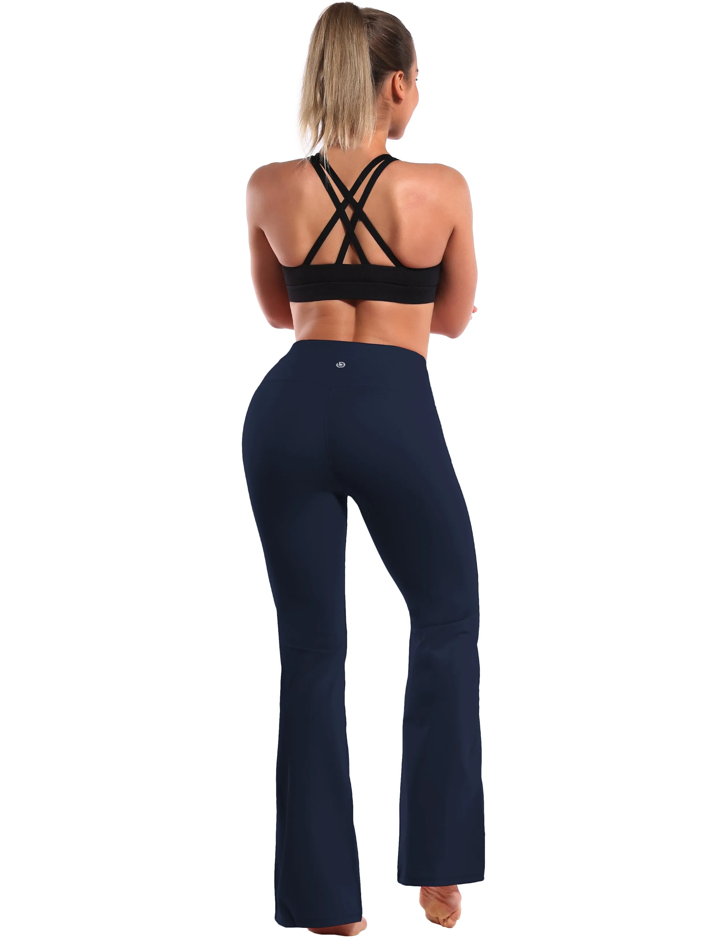 29" 31" 33" 35" 37" High Waist Bootcut Leggings Darknavy ins_Tall Size