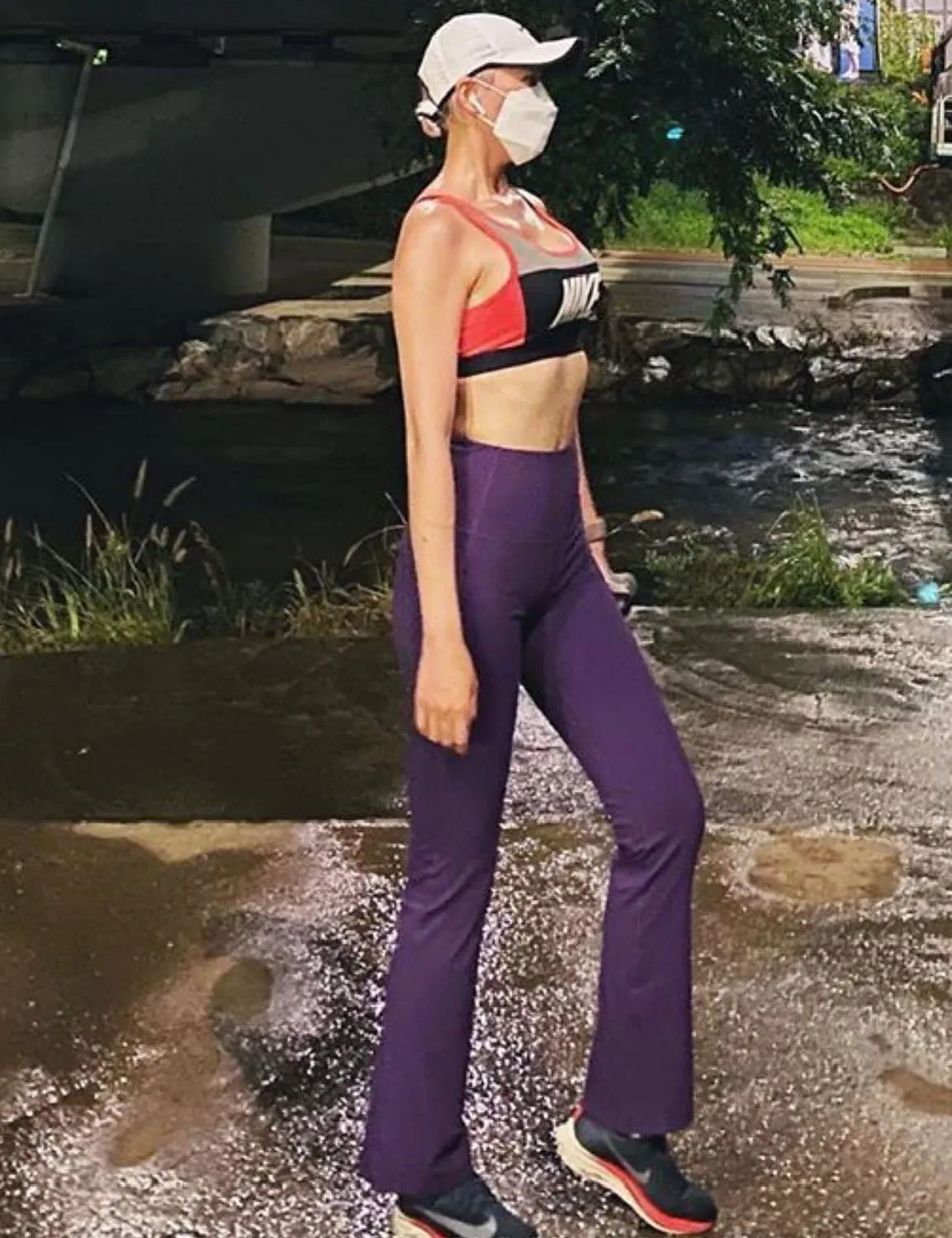 29" 31" 33" 35" 37" High Waist Bootcut Leggings Eggplantpurple ins_yogastudio