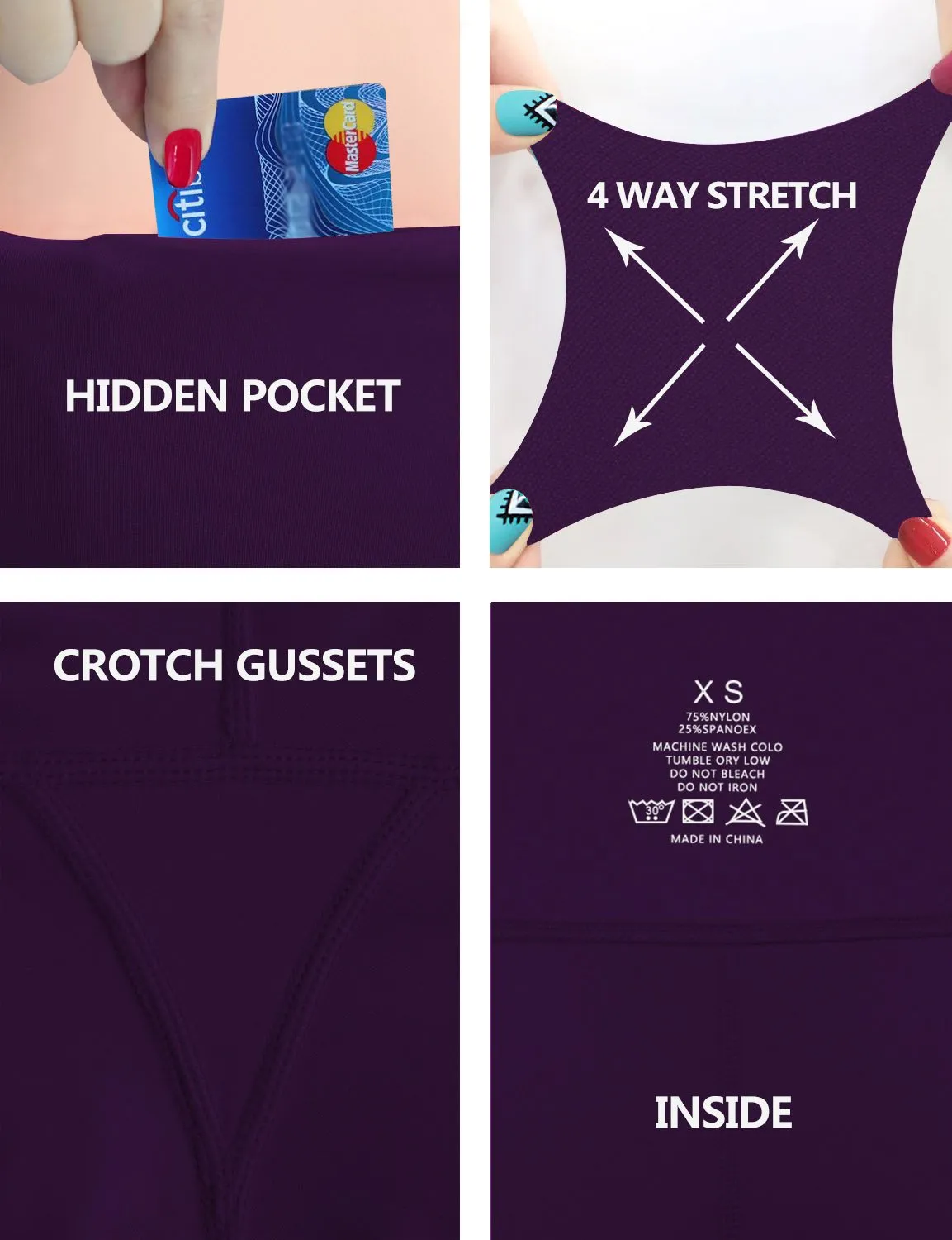 29" 31" 33" 35" 37" High Waist Bootcut Leggings Eggplantpurple ins_yogastudio