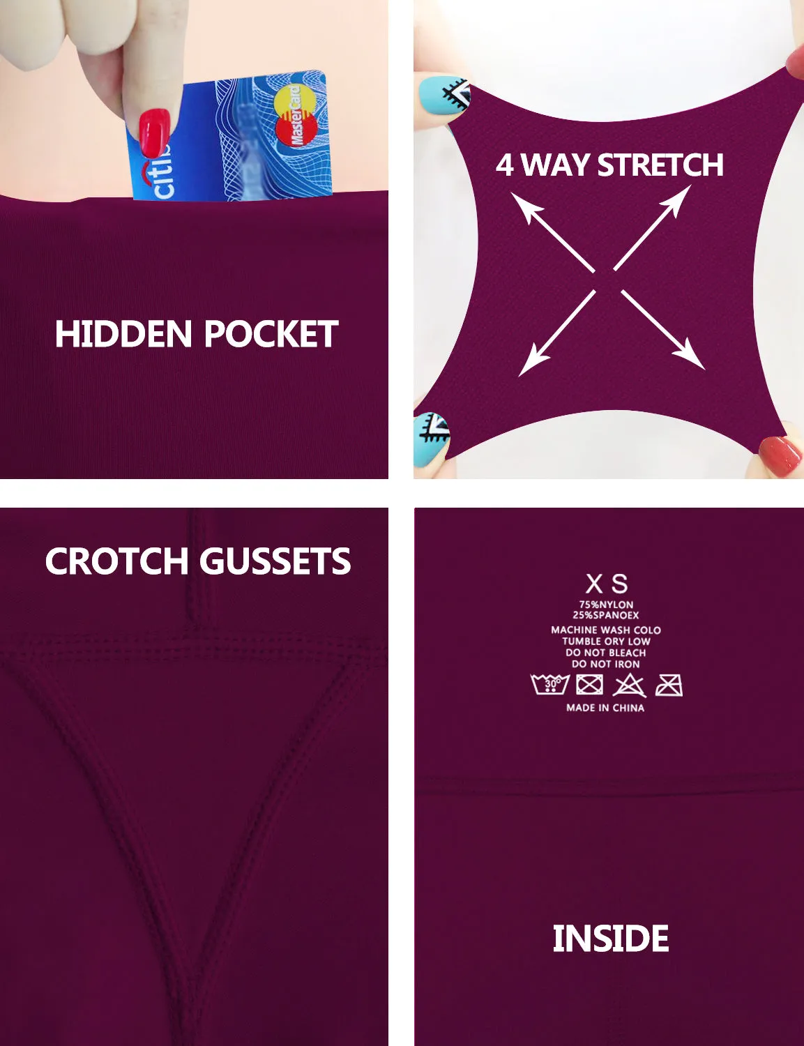 29" 31" 33" 35" 37" High Waist Bootcut Leggings Grapevine_Jogging