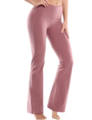 29" 31" 33" 35" 37" High Waist Bootcut Leggings heatherred_Pilates