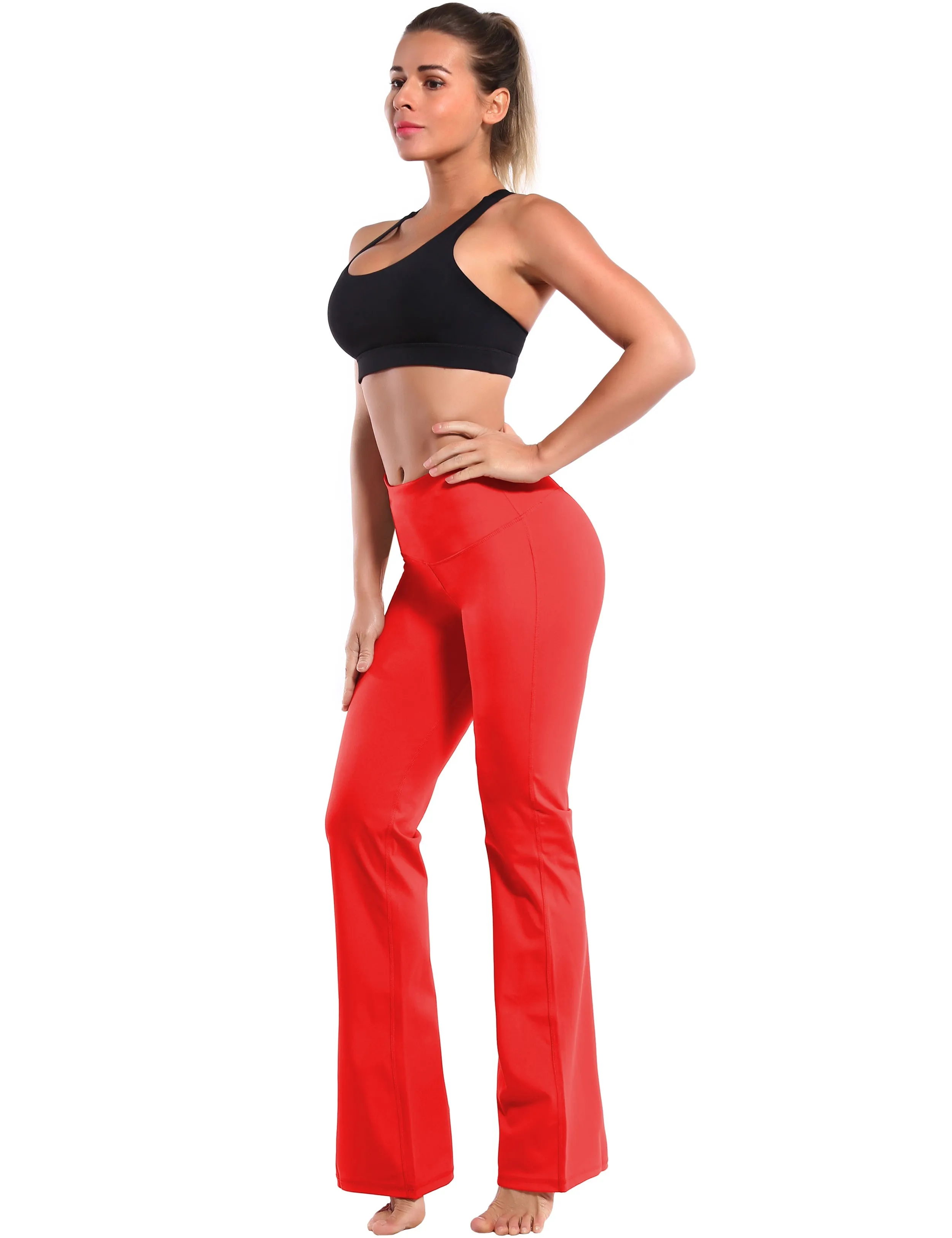 29" 31" 33" 35" 37" High Waist Bootcut Leggings Leggings Scarlet_yogastudio
