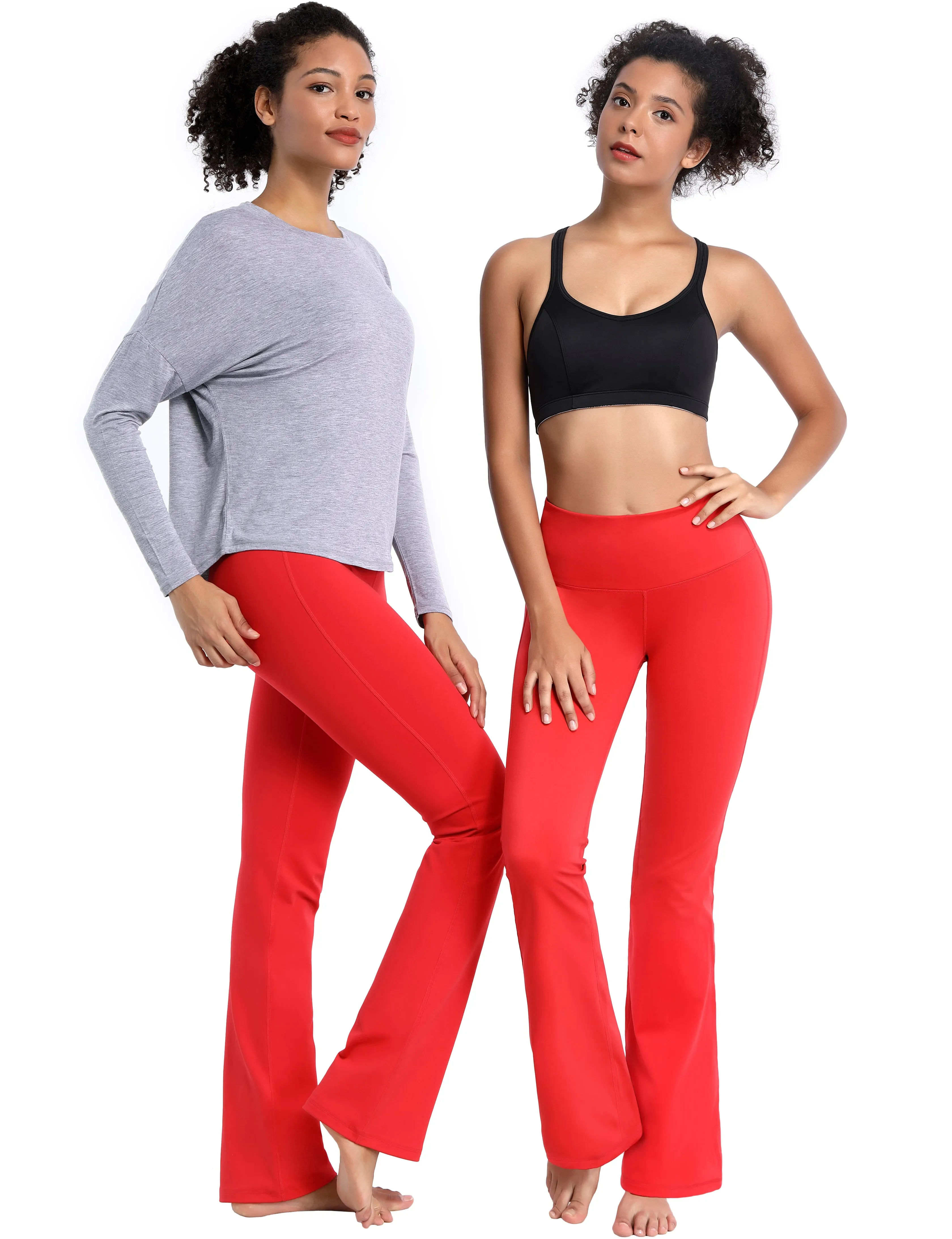 29" 31" 33" 35" 37" High Waist Bootcut Leggings Leggings Scarlet_yogastudio