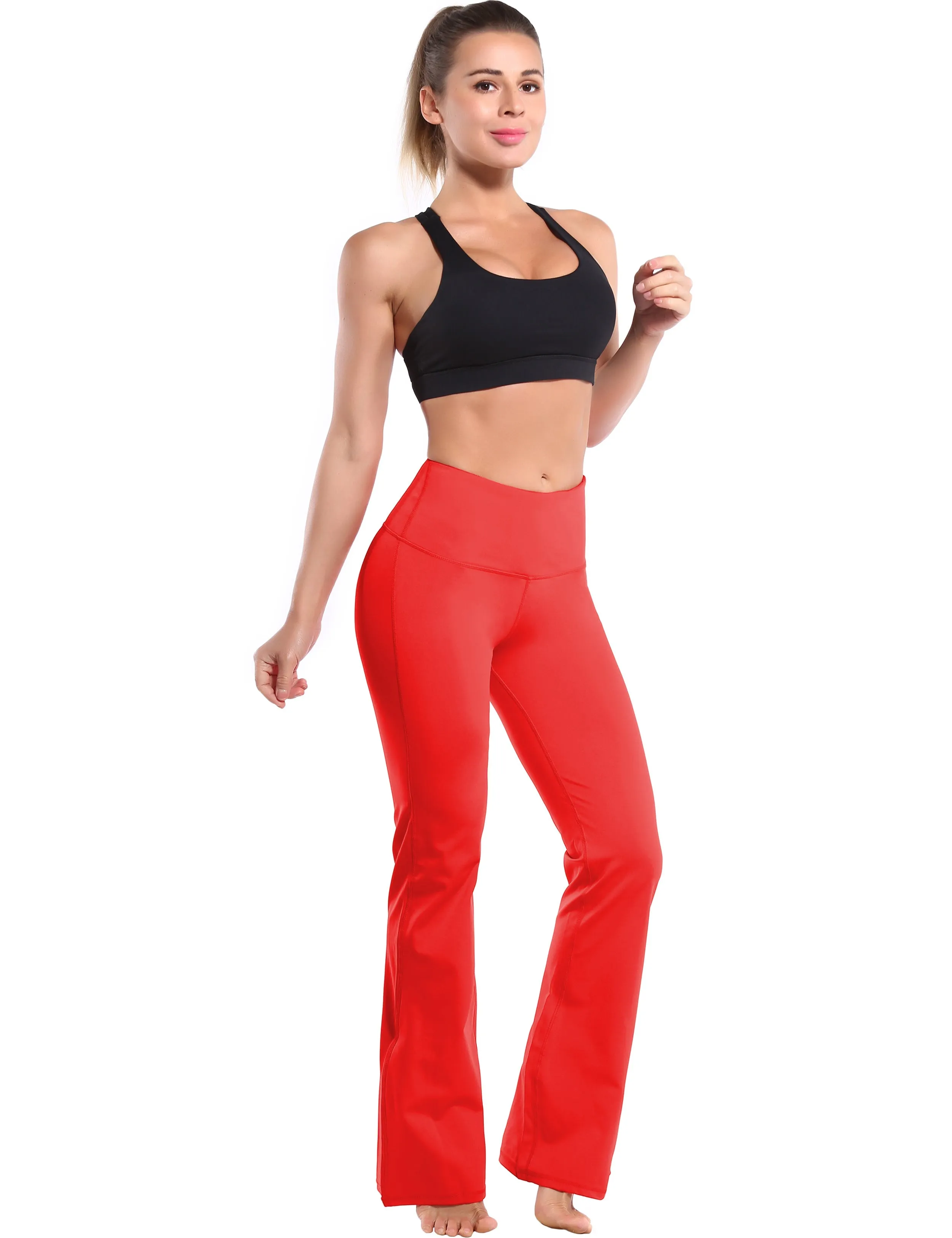 29" 31" 33" 35" 37" High Waist Bootcut Leggings Leggings Scarlet_yogastudio