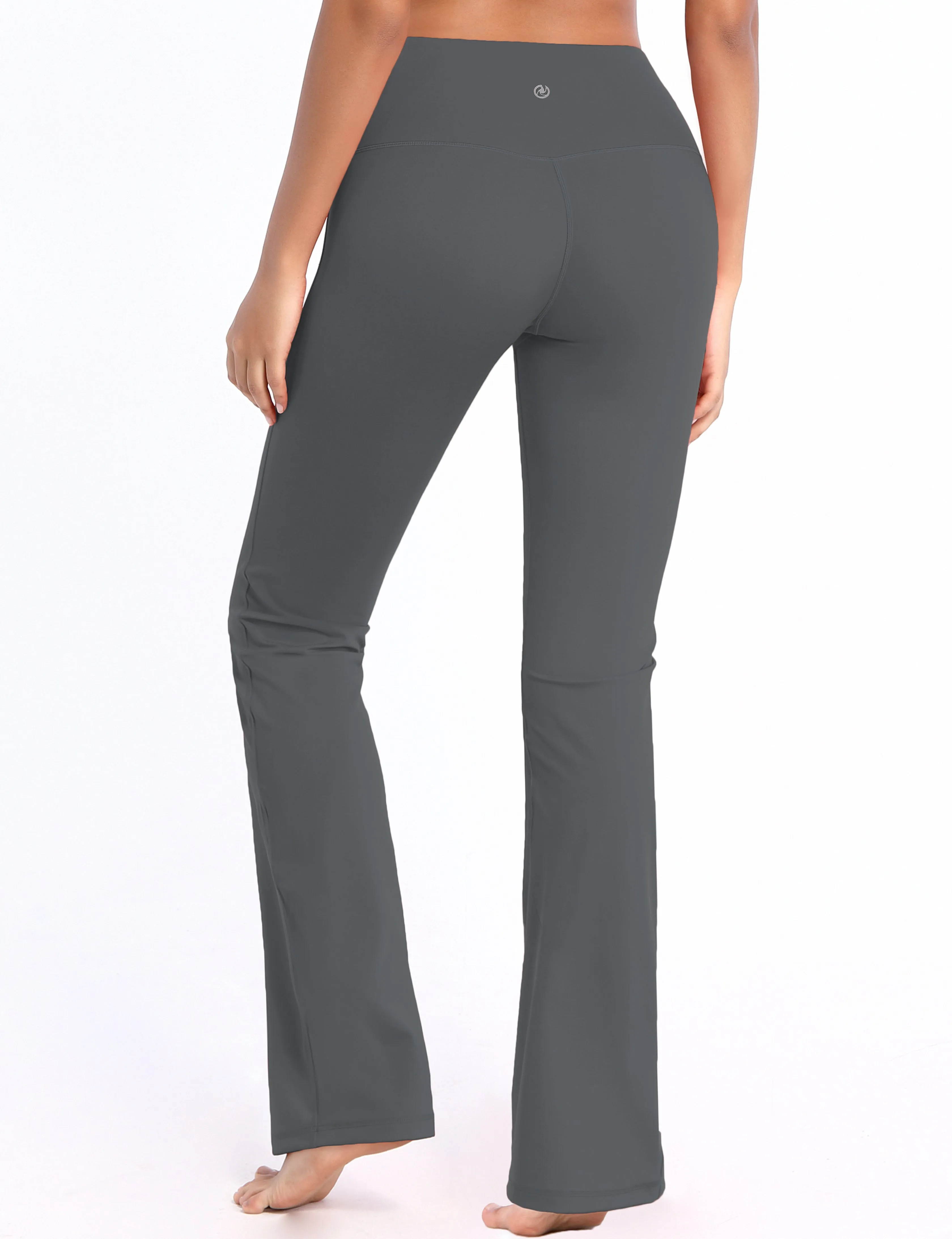 29" 31" 33" 35" 37" High Waist Bootcut Leggings Shadowcharcoal_Jogging