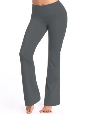 29" 31" 33" 35" 37" High Waist Bootcut Leggings Shadowcharcoal_Jogging