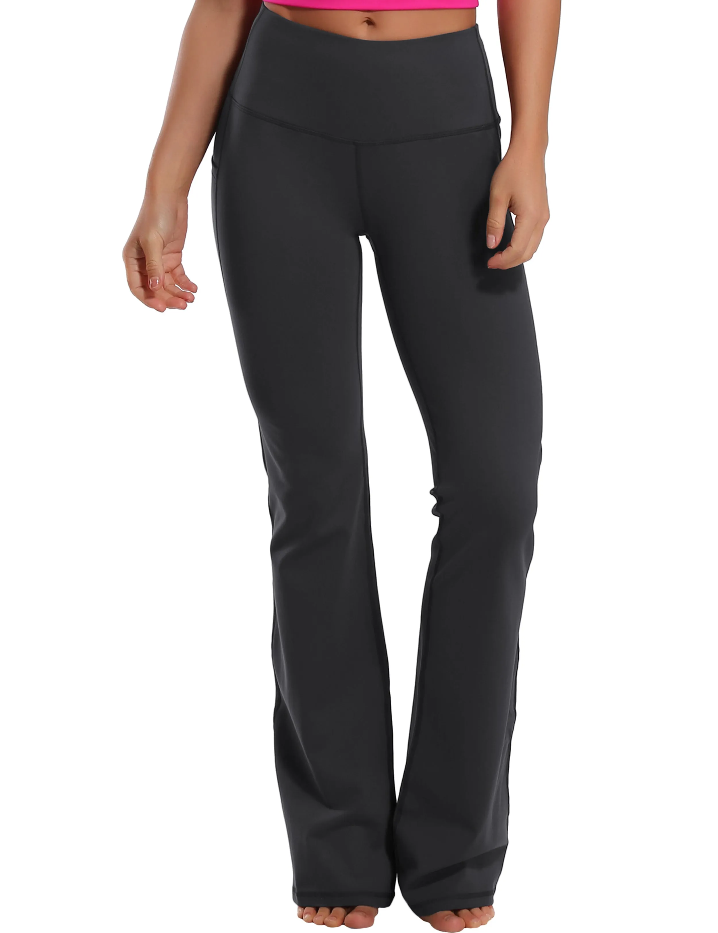 29" 31" 33" 35" 37"  Side Pockets Bootcut Leggings shadowcharcoal_Golf