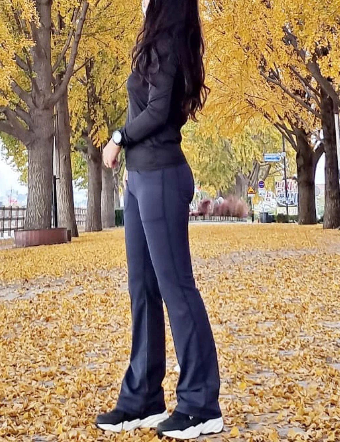 29" 31" 33" 35" Bootcut Leggings with Pockets darknavy ins_Golf