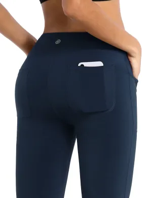 29" 31" 33" 35" Bootcut Leggings with Pockets darknavy_yogastudio
