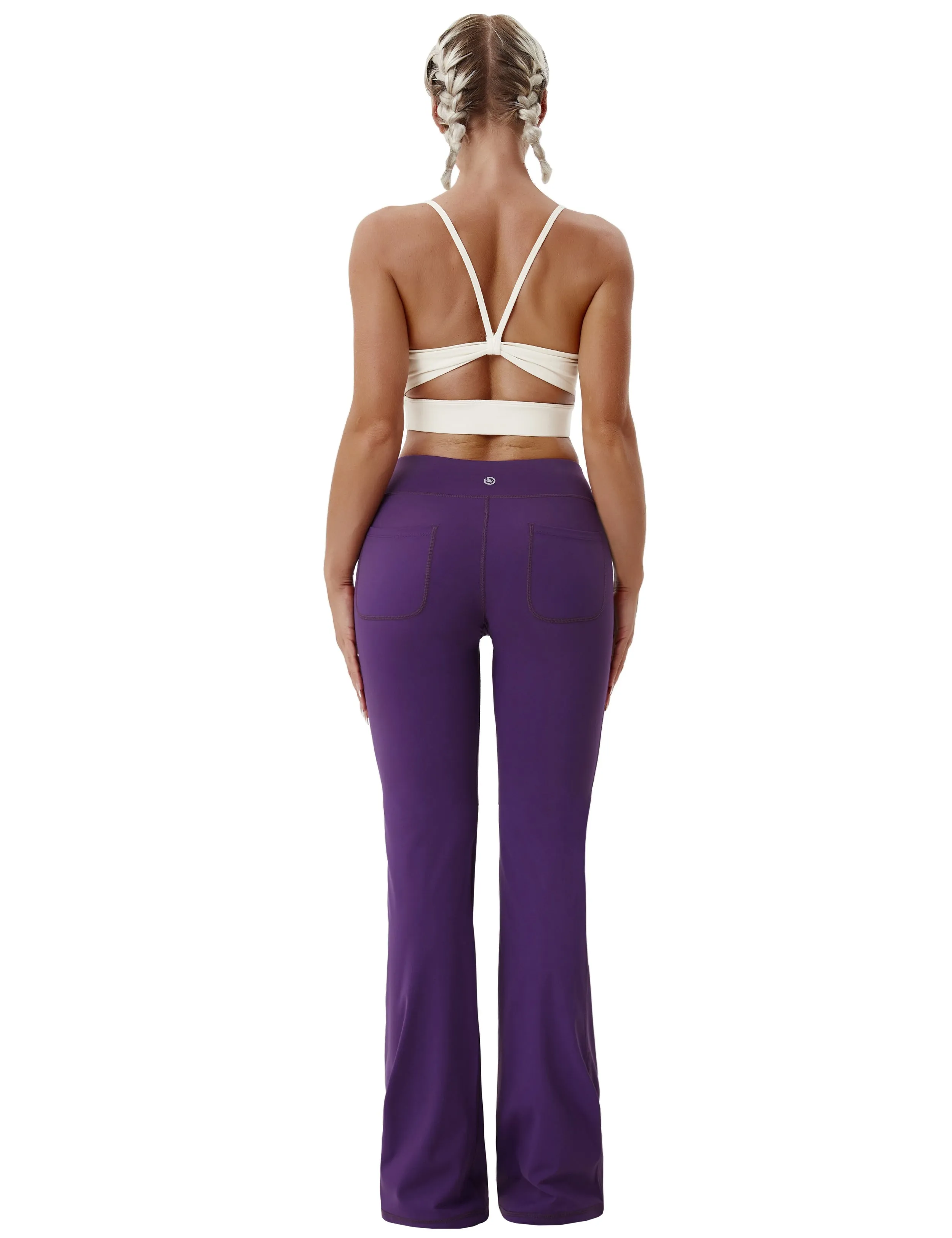 29" 31" 33" 35" Bootcut Leggings with Pockets eggplantpurple_Golf