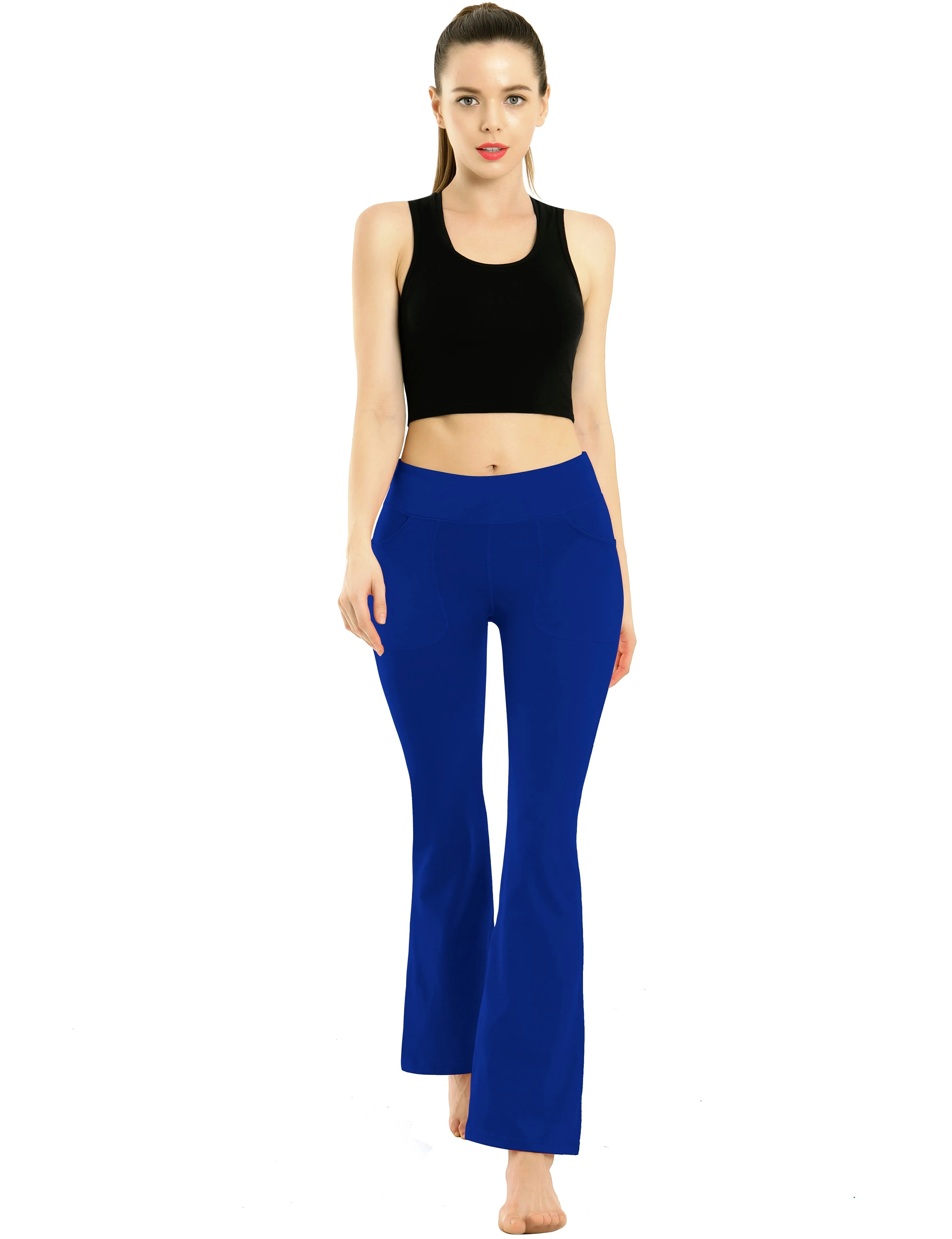 29" 31" 33" 35" Bootcut Leggings with Pockets navy_Tall Size
