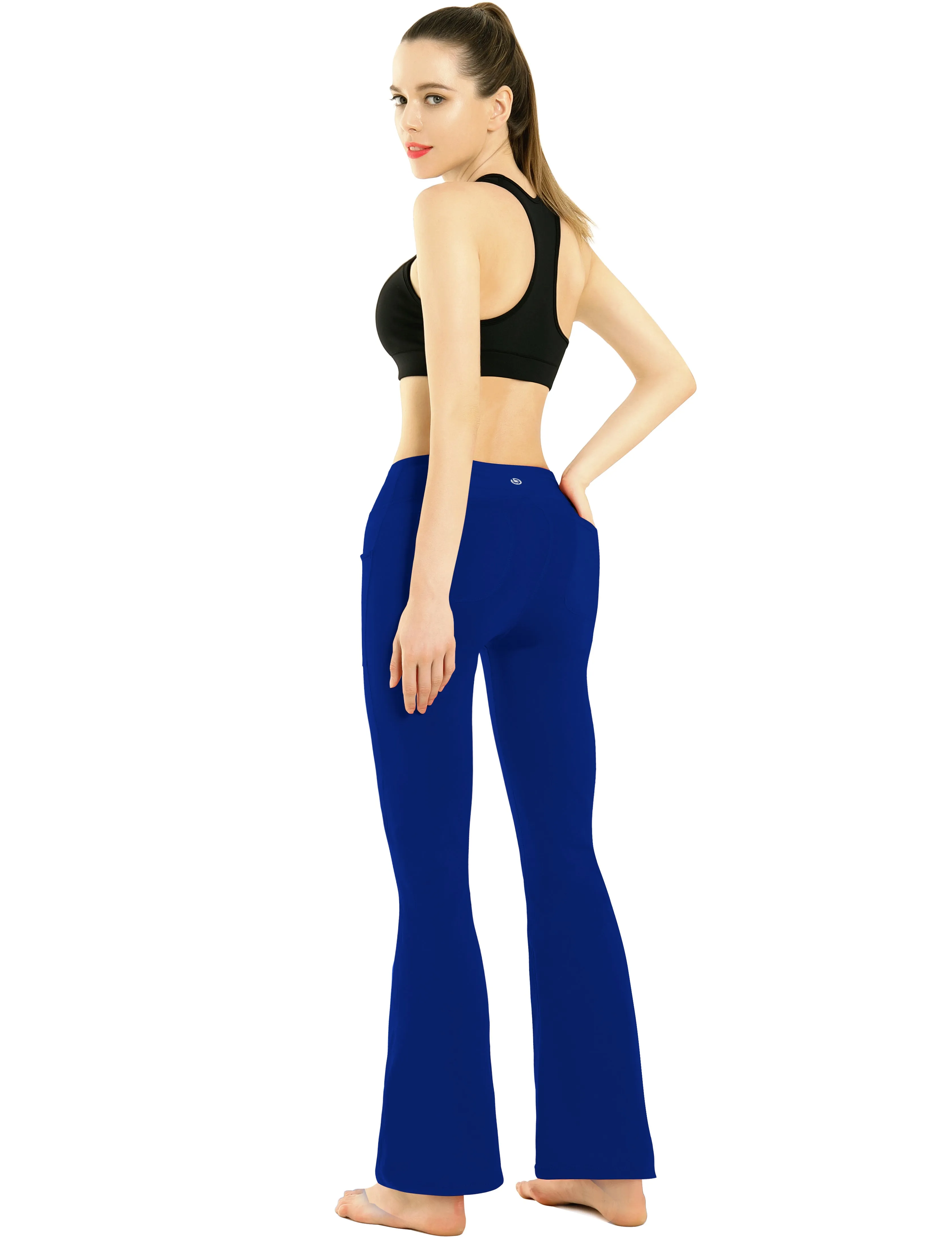 29" 31" 33" 35" Bootcut Leggings with Pockets navy_Tall Size