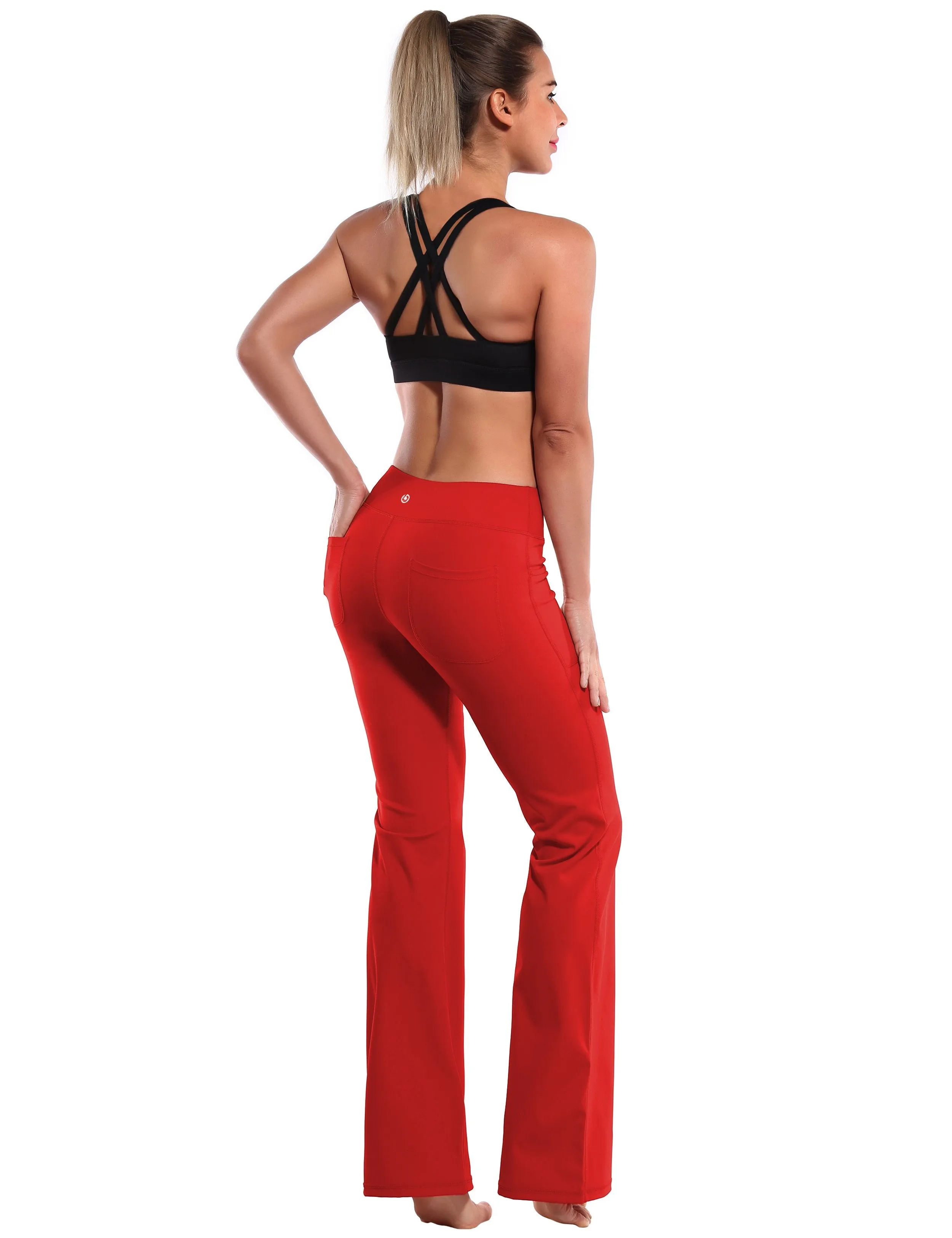 29" 31" 33" 35" Bootcut Leggings with Pockets scarlet ins_Tall Size