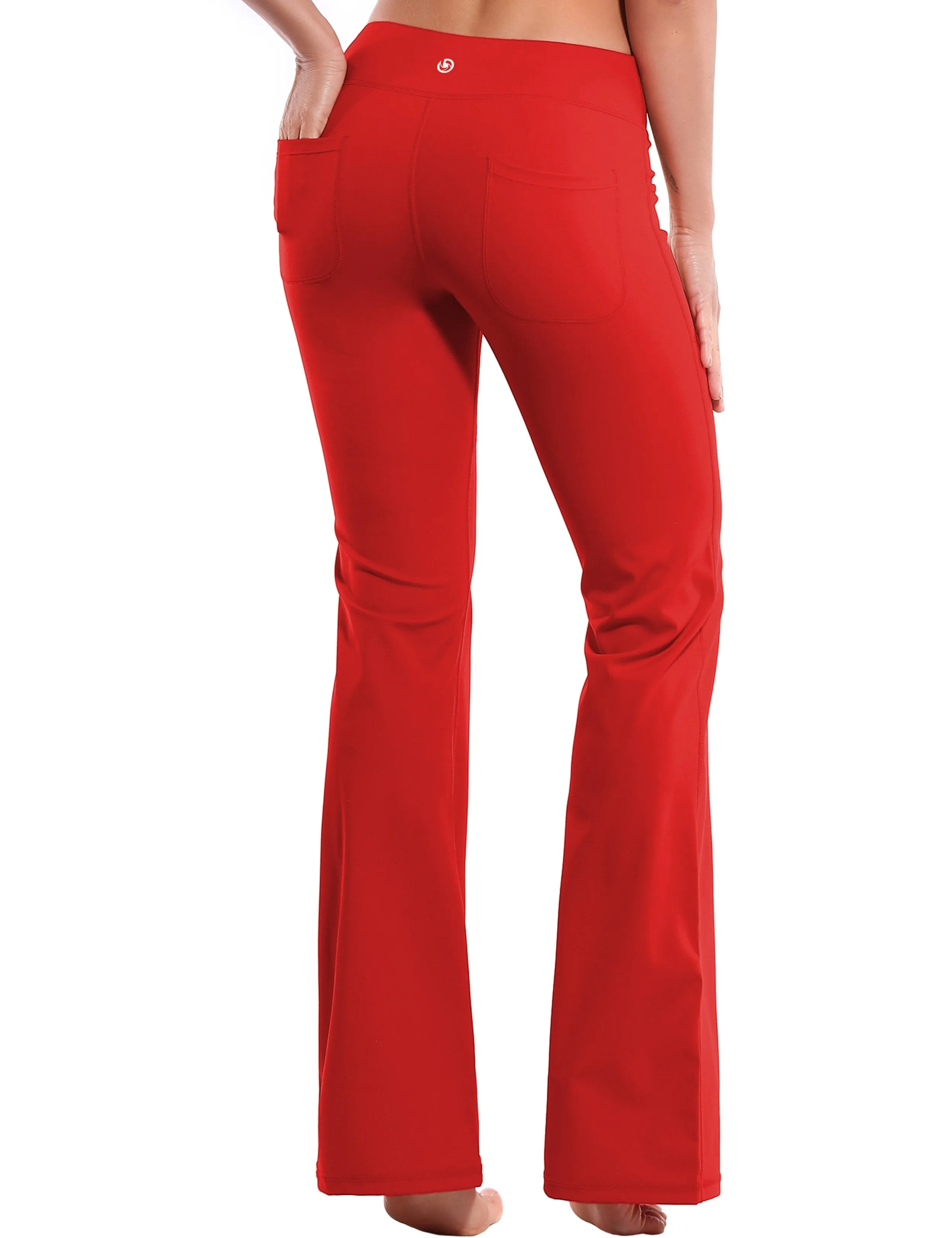29" 31" 33" 35" Bootcut Leggings with Pockets scarlet ins_Tall Size