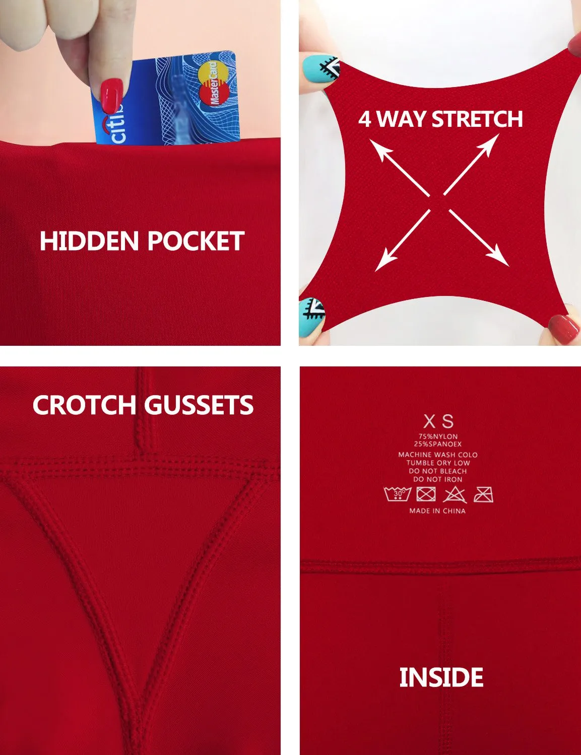 29" 31" 33" 35" Bootcut Leggings with Pockets scarlet ins_yogastudio