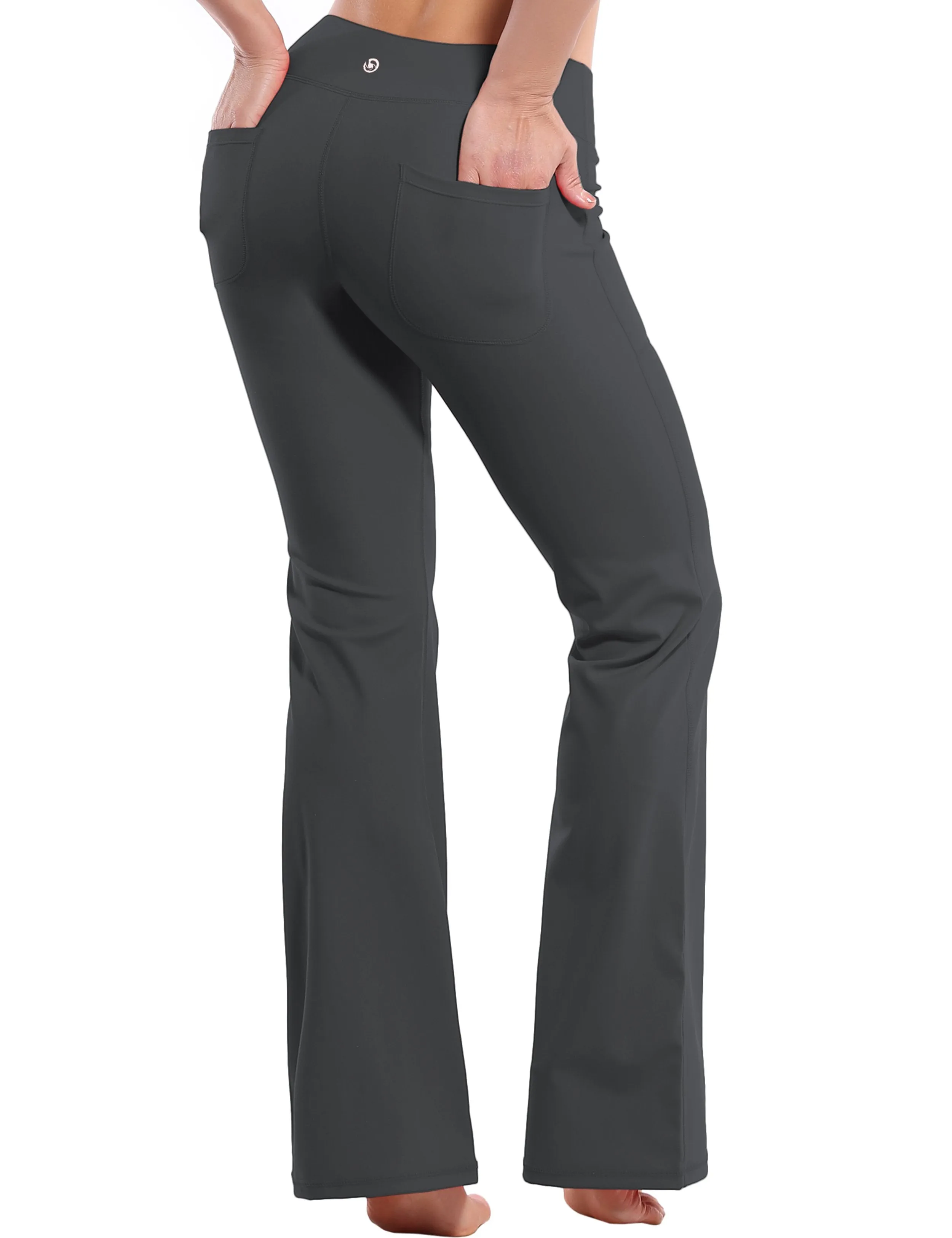 29" 31" 33" 35" Bootcut Leggings with Pockets shadowcharcoal ins_Tall Size