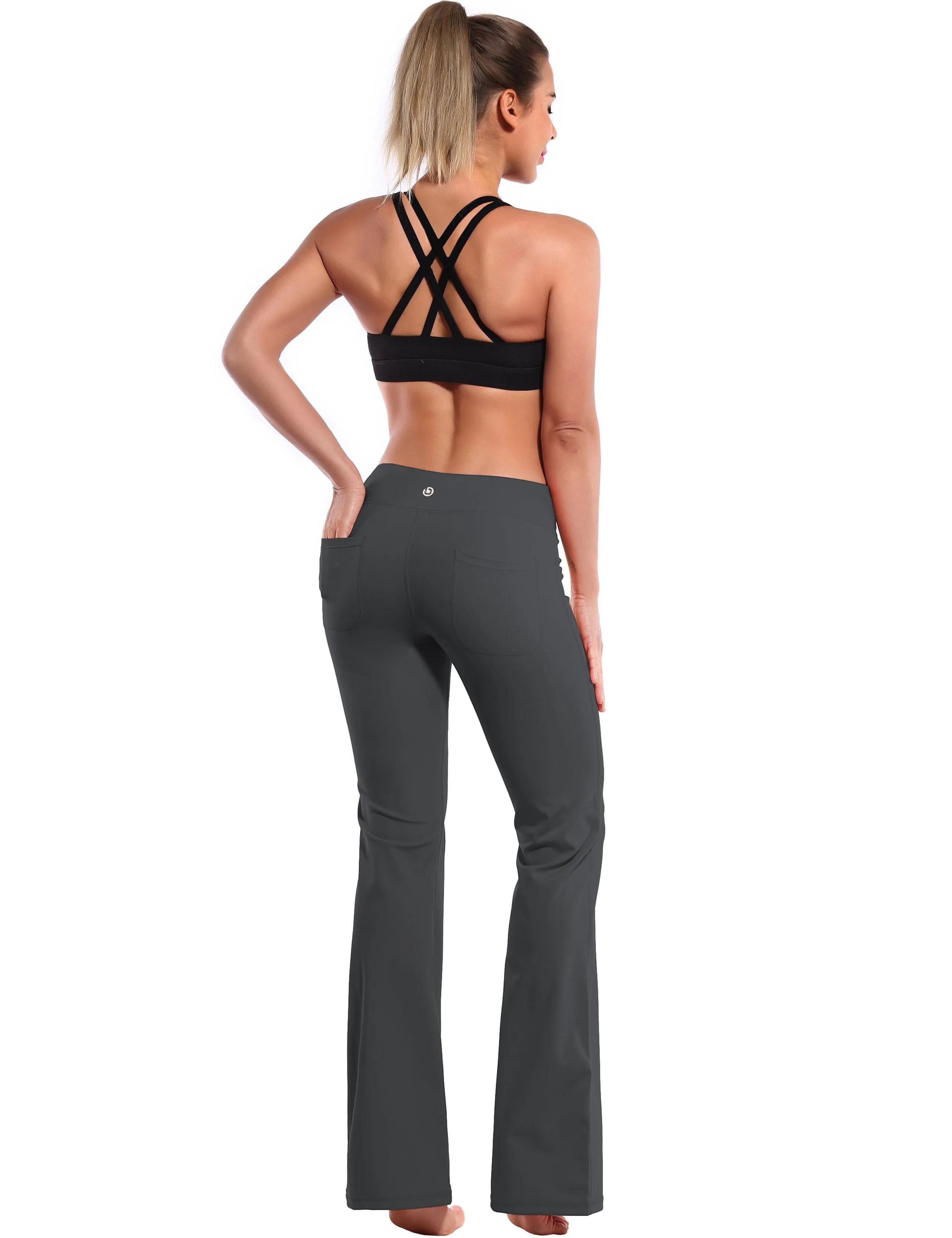 29" 31" 33" 35" Bootcut Leggings with Pockets shadowcharcoal ins_Tall Size