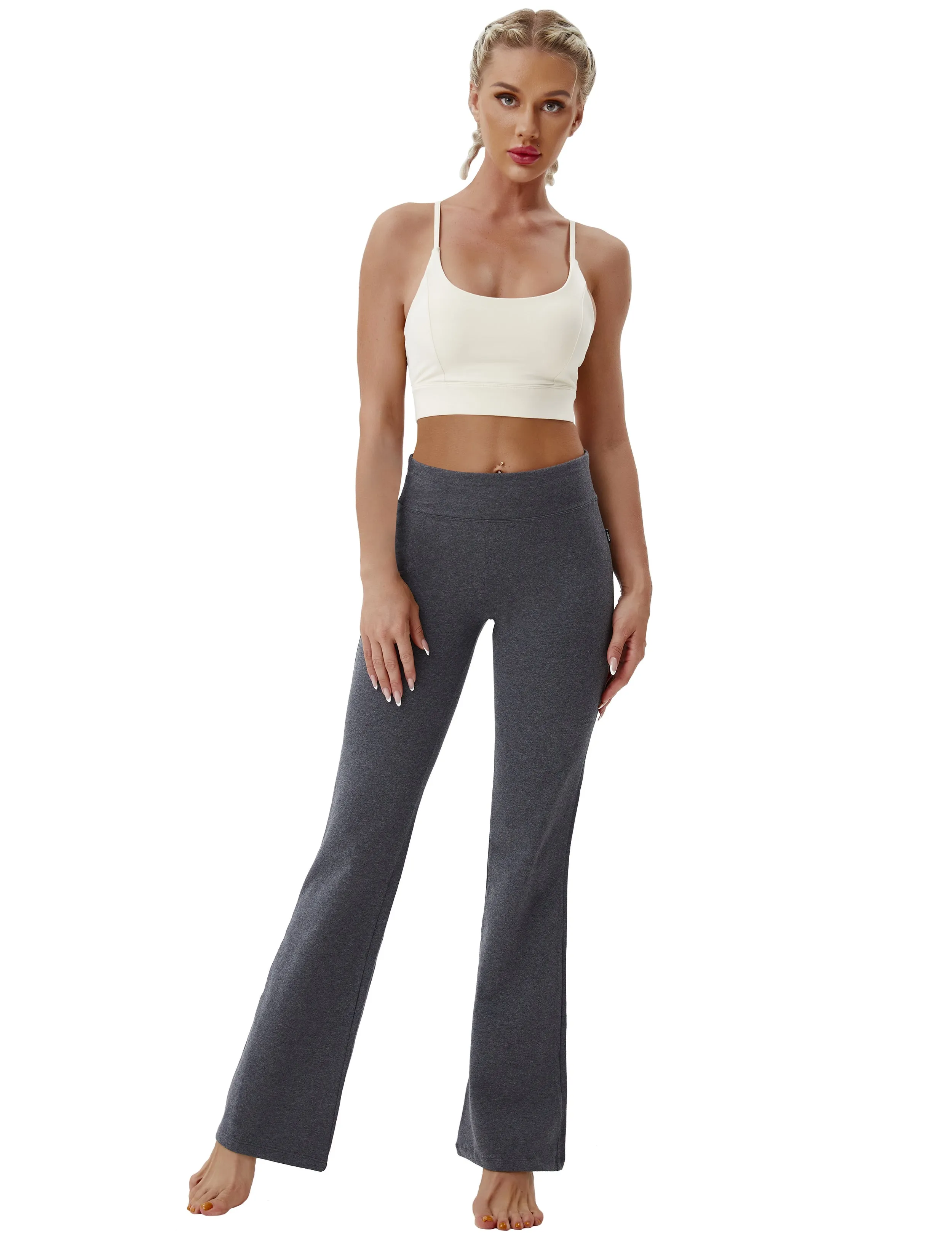 29" 31" 33" 35" Cotton Bootcut Leggings heathercharcoal_Jogging