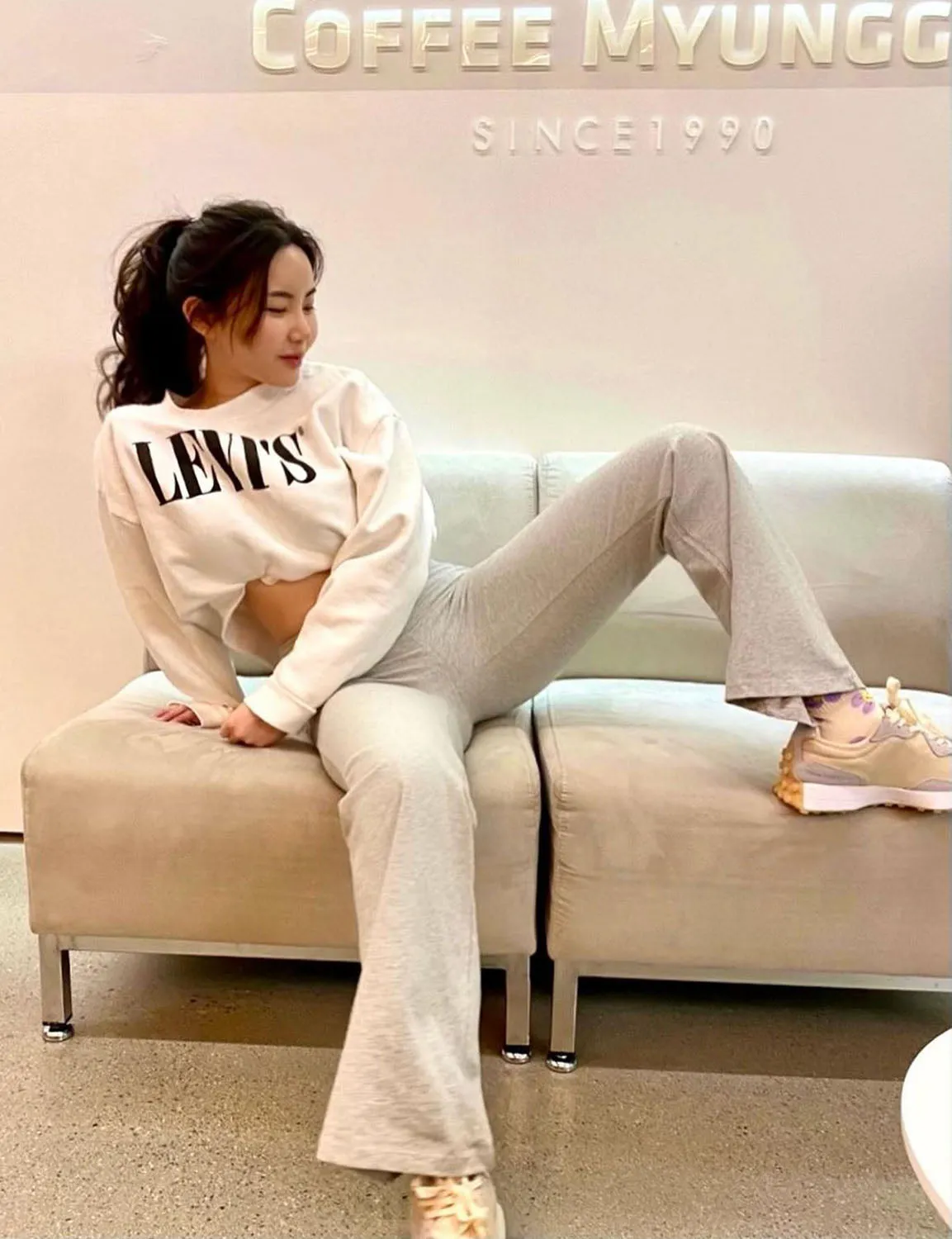 29" 31" 33" 35" Cotton Bootcut Leggings heathergray ins_Tall Size
