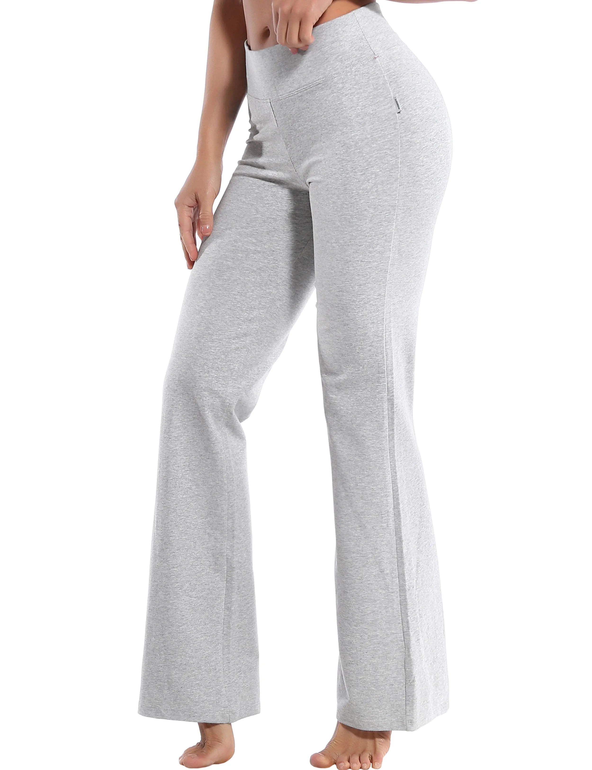 29" 31" 33" 35" Cotton Bootcut Leggings heathergray ins_Tall Size
