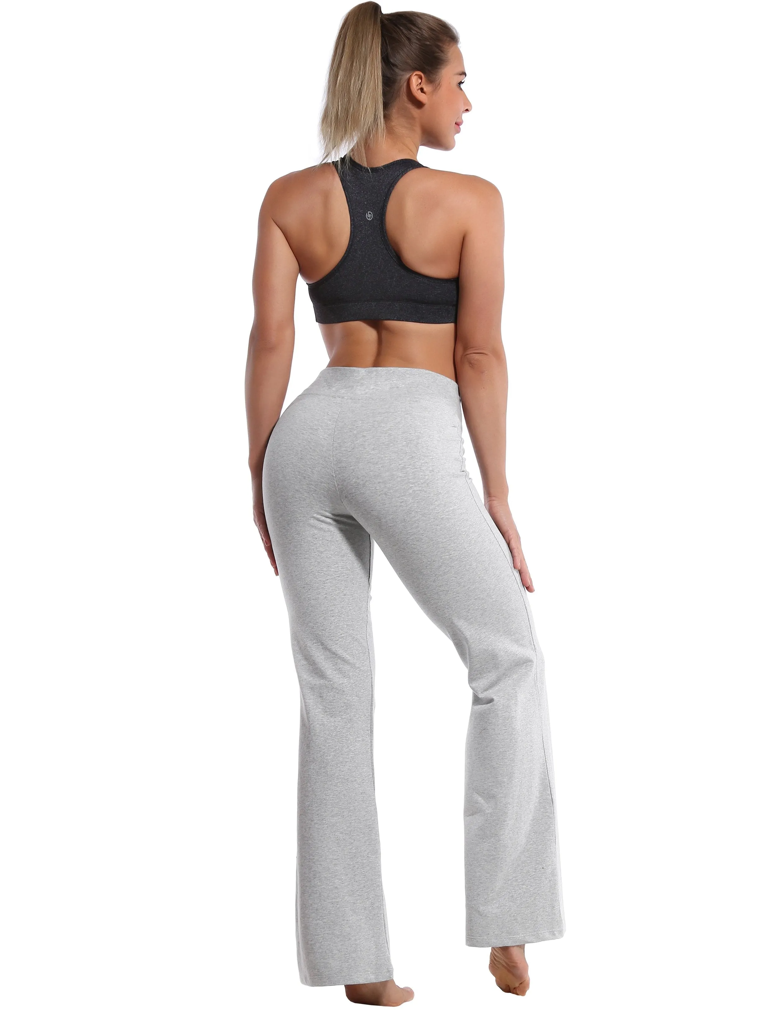 29" 31" 33" 35" Cotton Bootcut Leggings heathergray ins_Tall Size