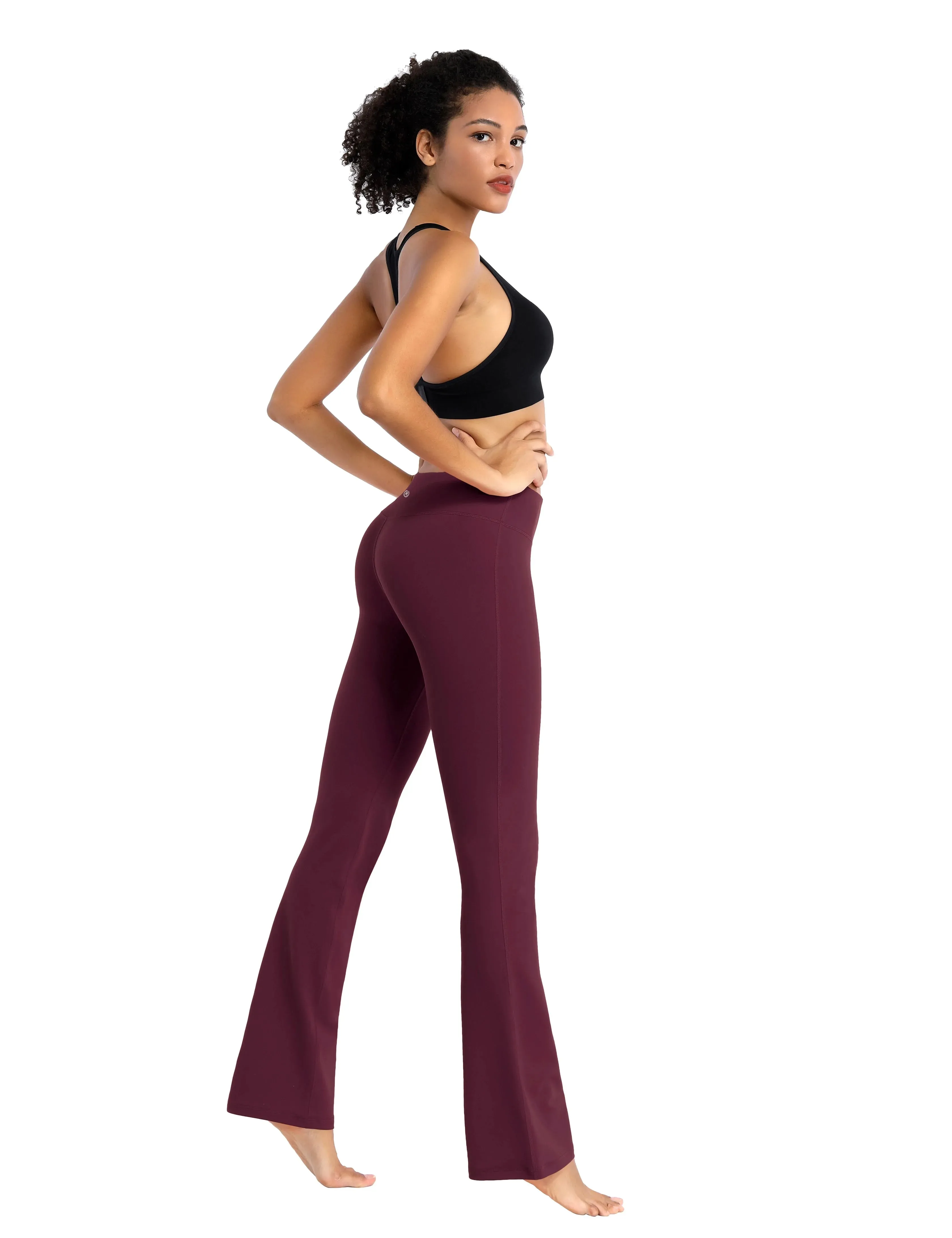29" 31" 33" 35" Cotton Nylon Bootcut Leggings grapevine_yogastudio