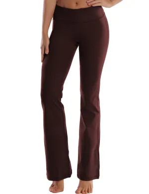29" 31" 33" 35" Cotton Nylon Bootcut Leggings mahoganymaroon_Tall Size