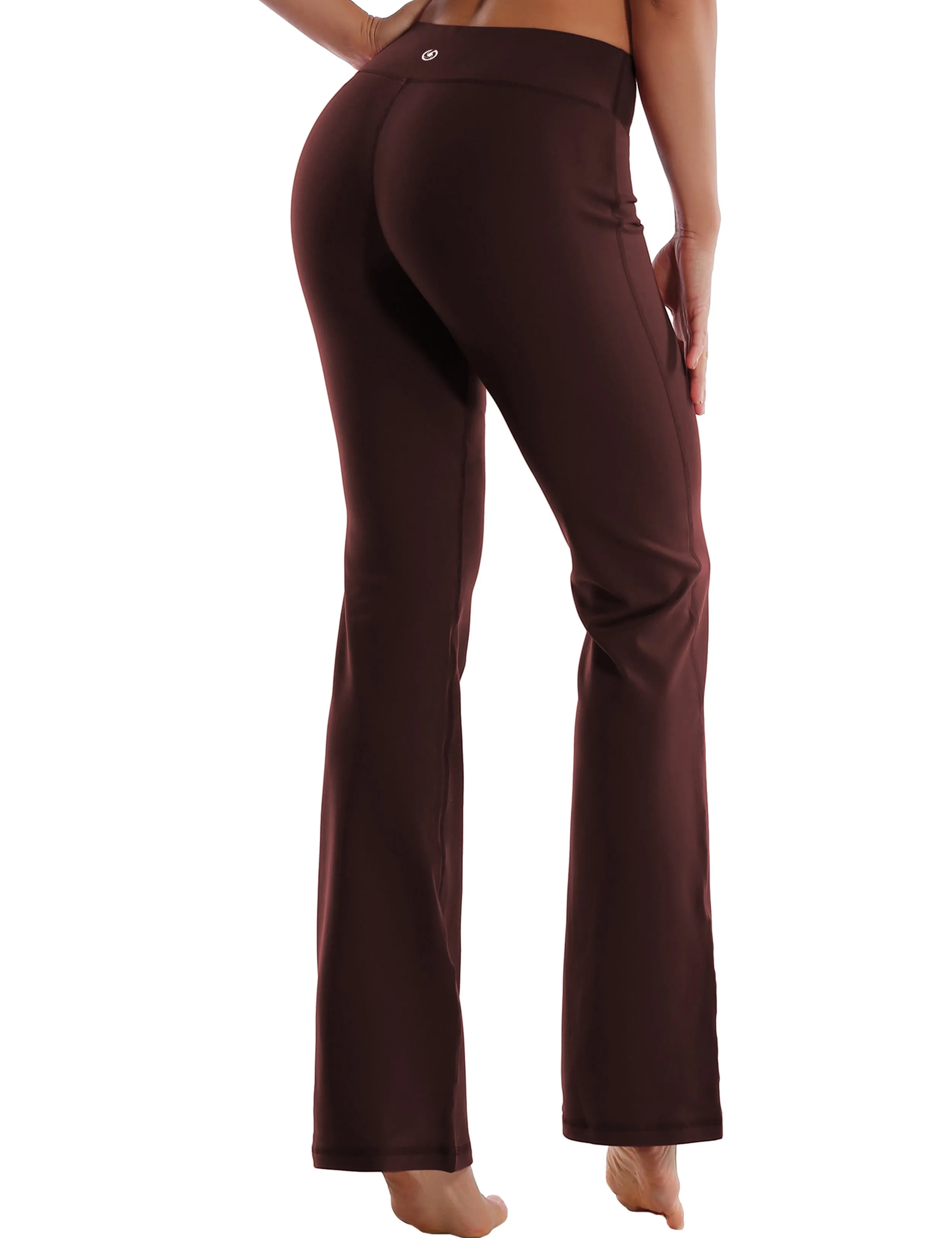 29" 31" 33" 35" Cotton Nylon Bootcut Leggings mahoganymaroon_Tall Size