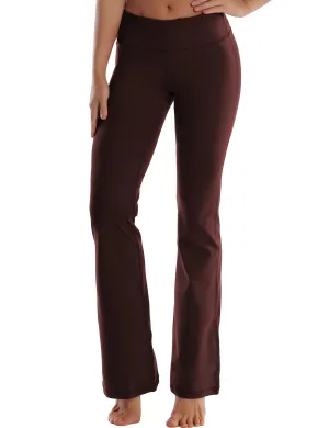 29" 31" 33" 35" Cotton Nylon Bootcut Leggings mahoganymaroon_yogastudio