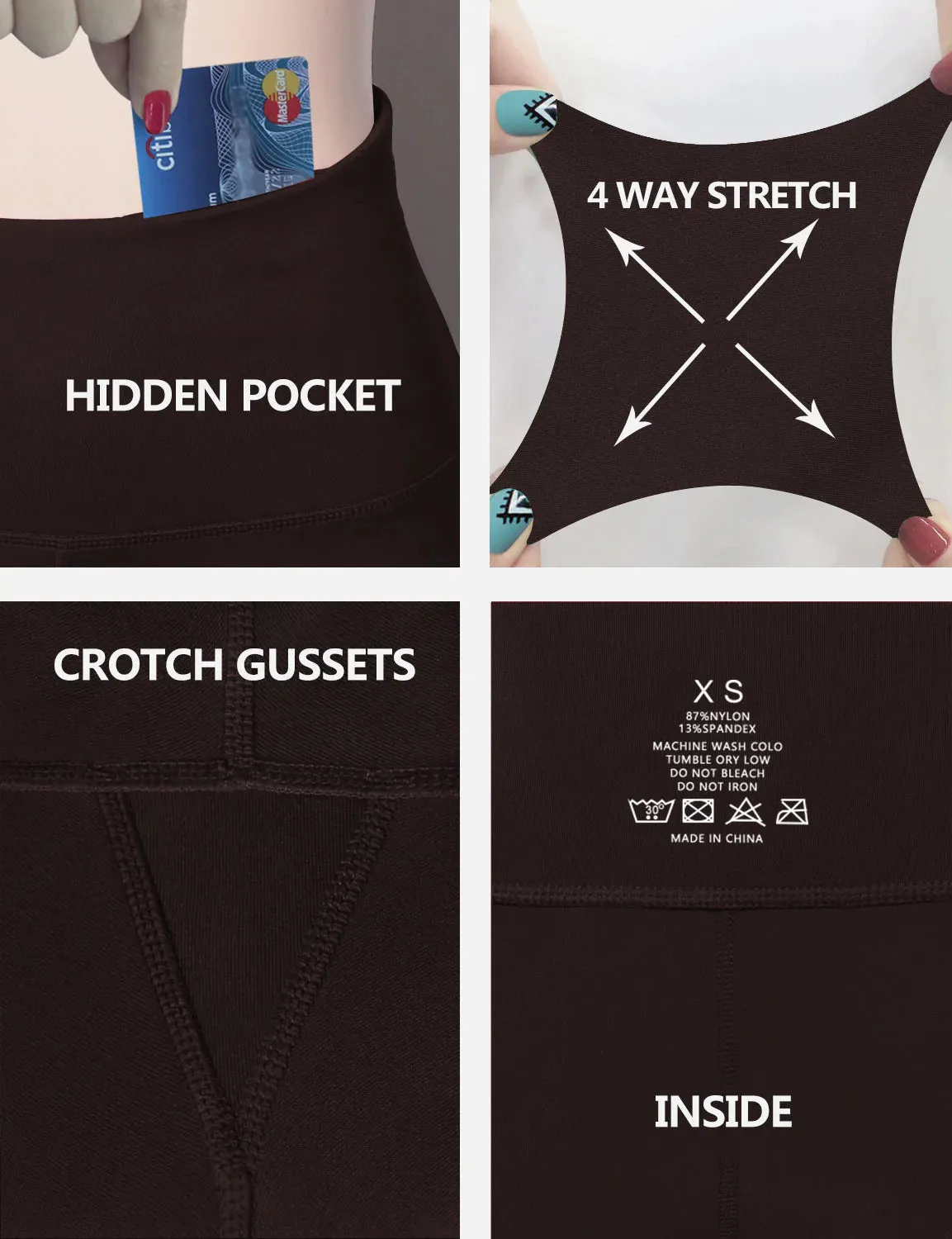 29" 31" 33" 35" Cotton Nylon Bootcut Leggings mahoganymaroon_yogastudio