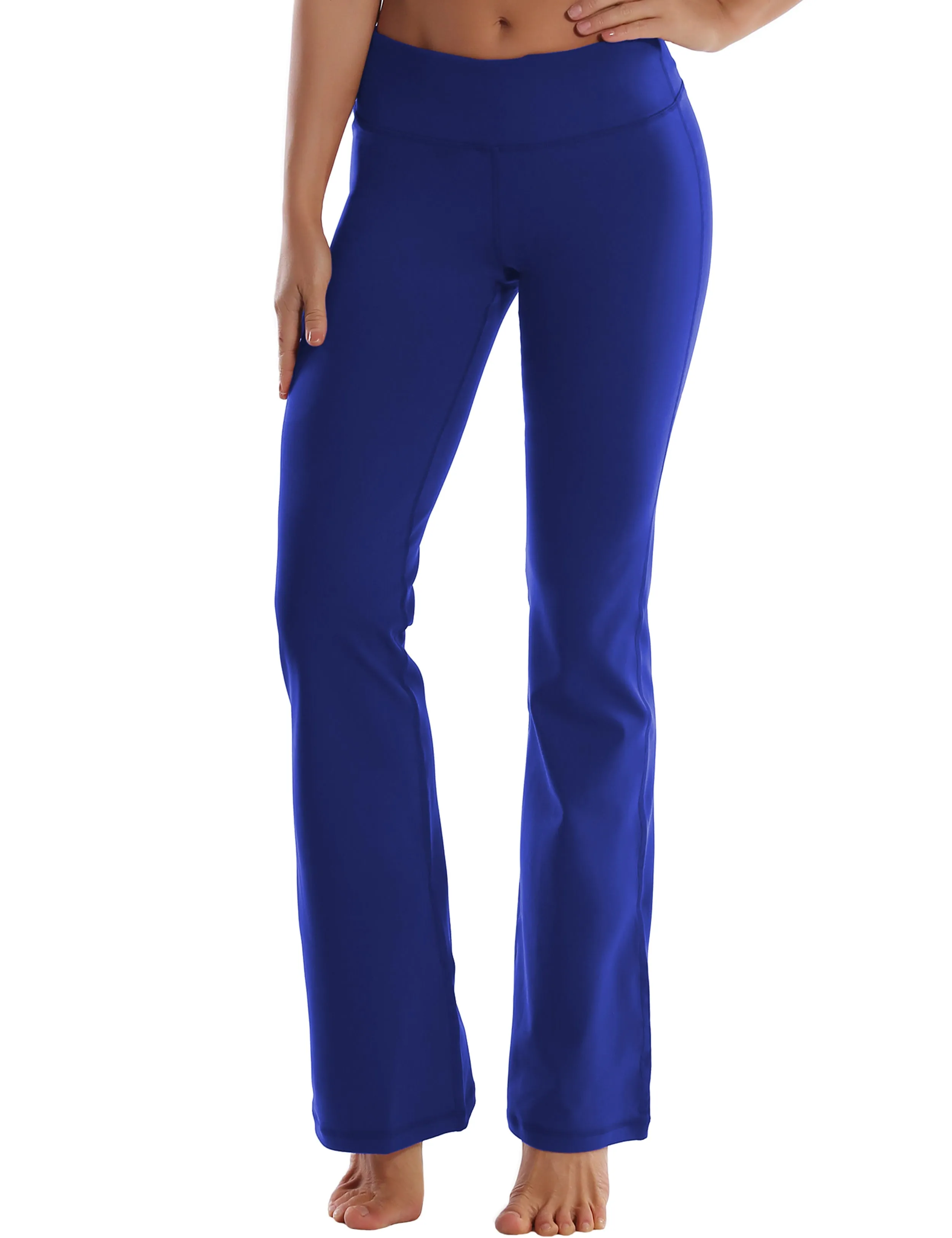 29" 31" 33" 35" Cotton Nylon Bootcut Leggings navy_Jogging