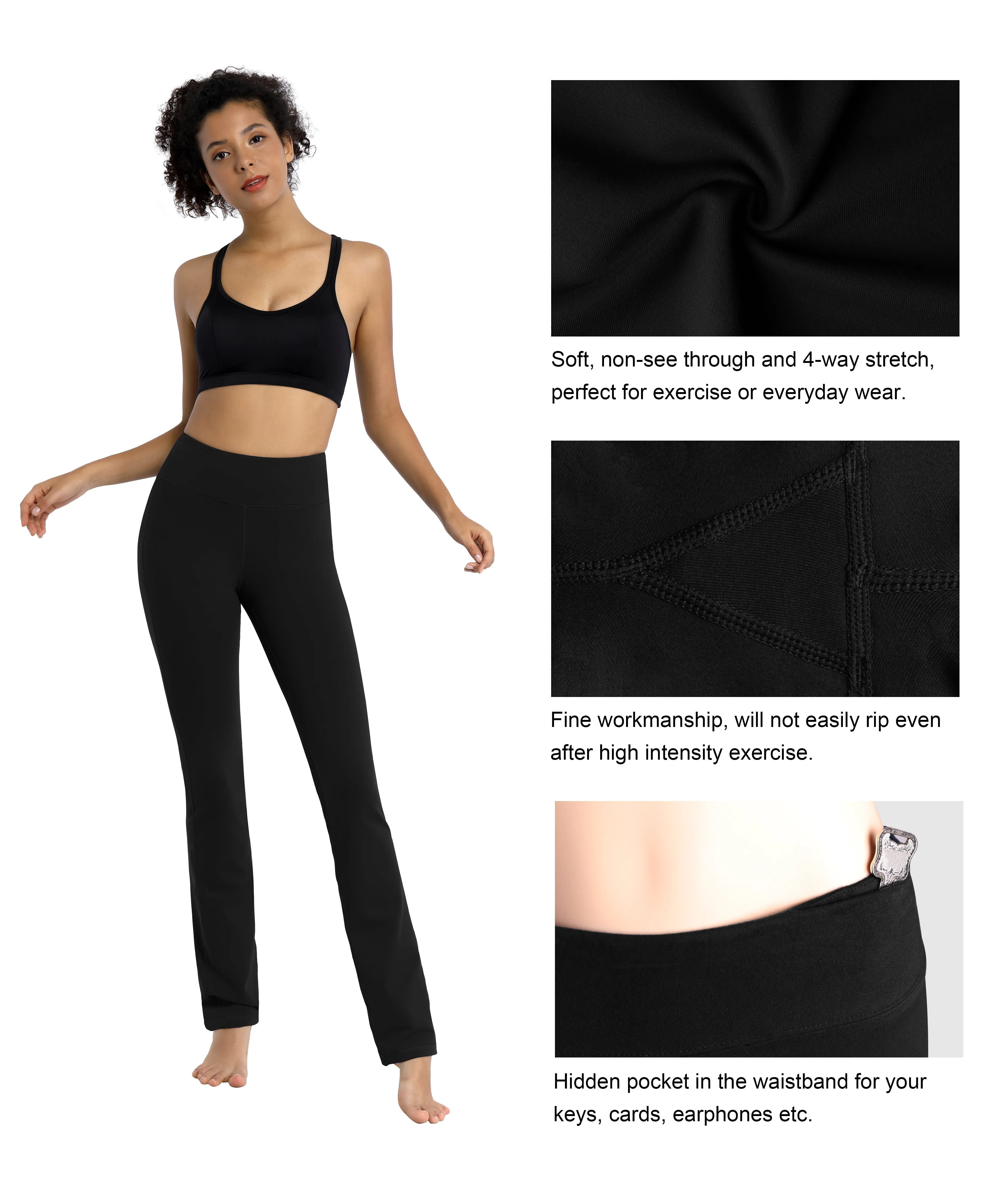 29" 31" 33" 35" Straight Leg Leggings black ins_Plus Size