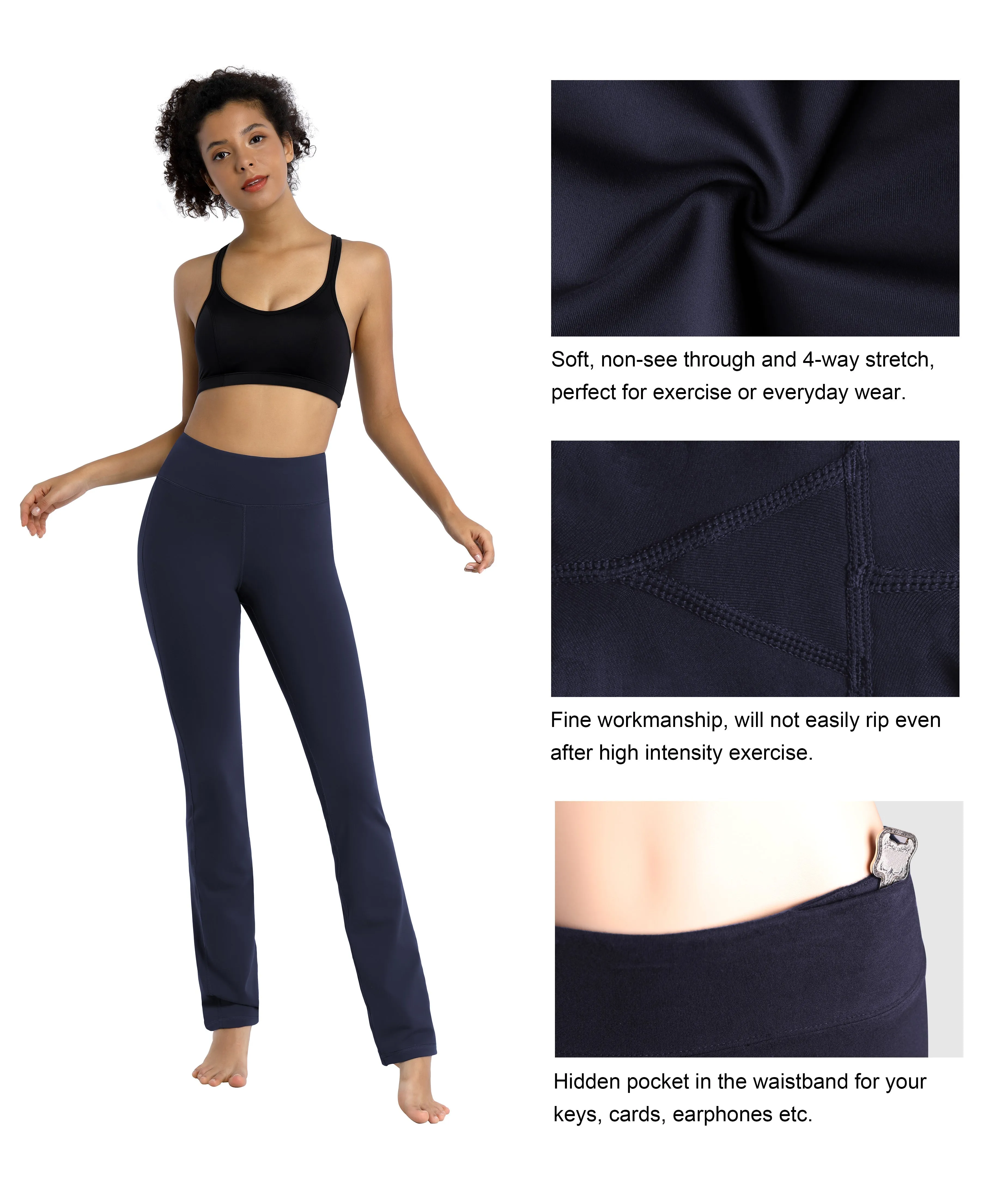 29" 31" 33" 35" Straight Leg Leggings darknavy_Tall Size
